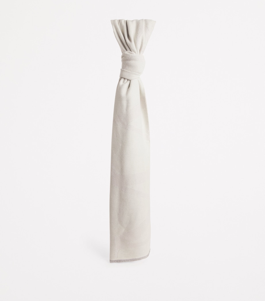 MAX&Co. Jacquard Logo Scarf White Image 3