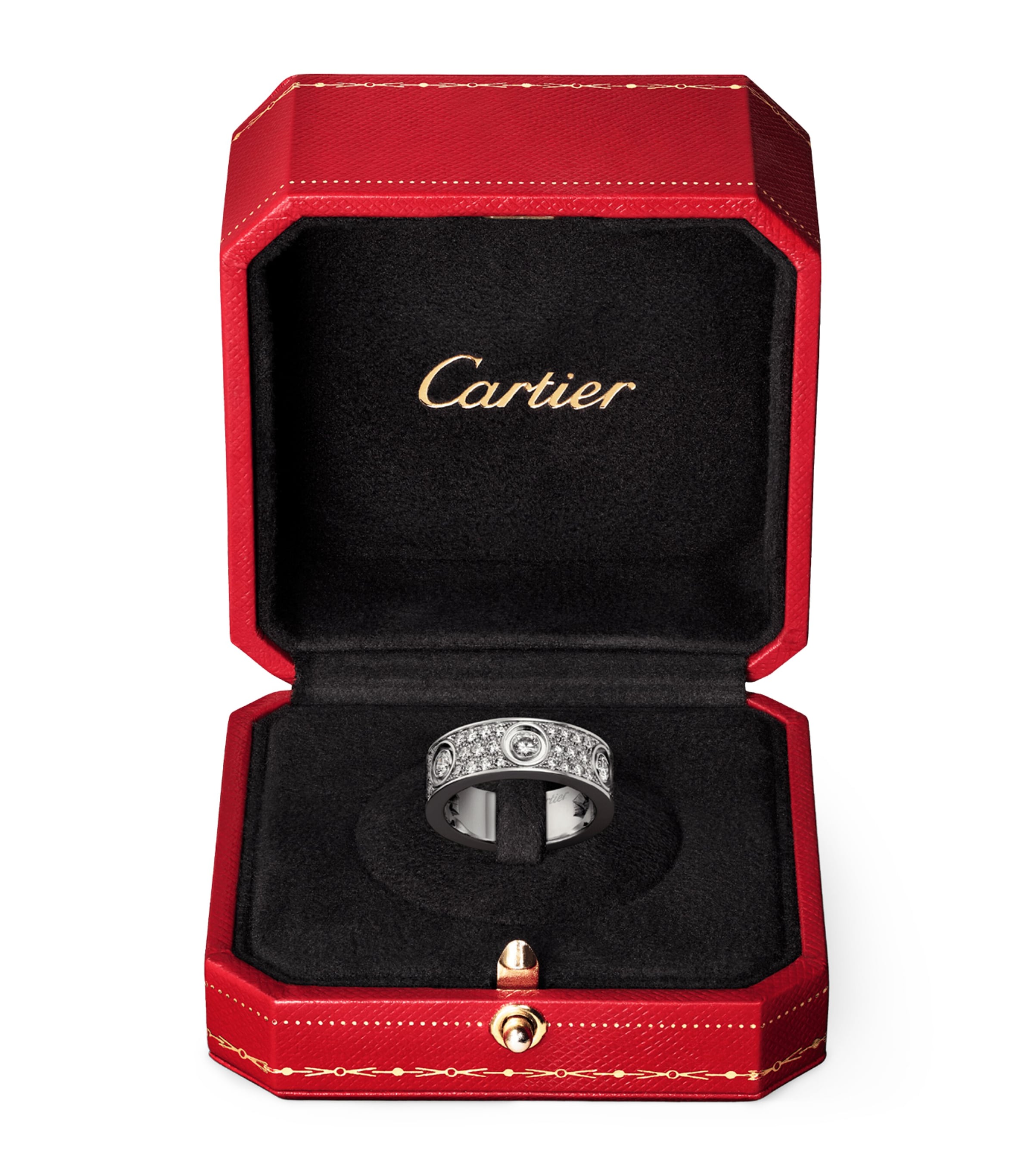 White Gold and Diamond LOVE Ring MULTI Image 7