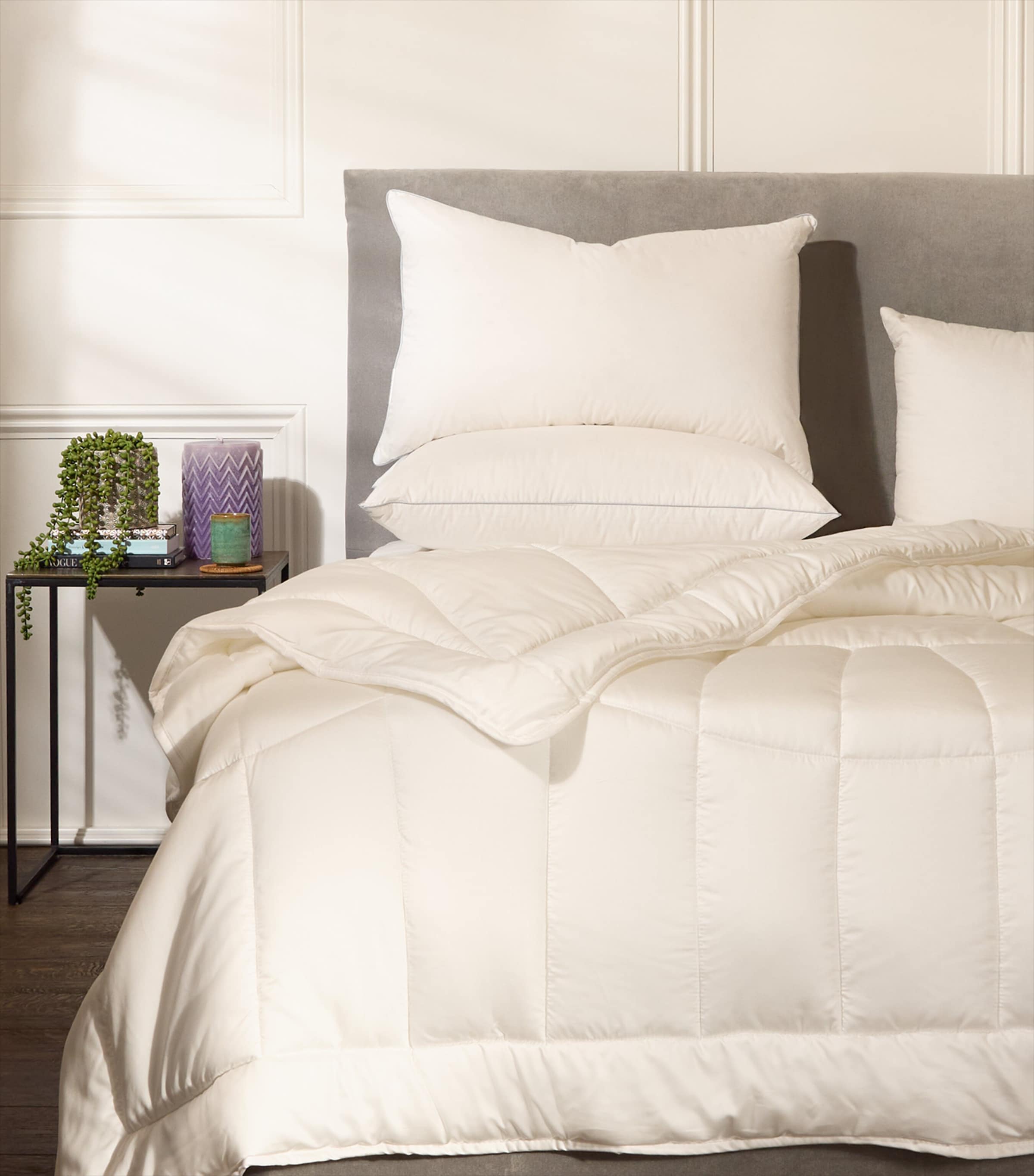 Belgravia Down-Filled Pillow (50cm x 75m) WHITE Image 5