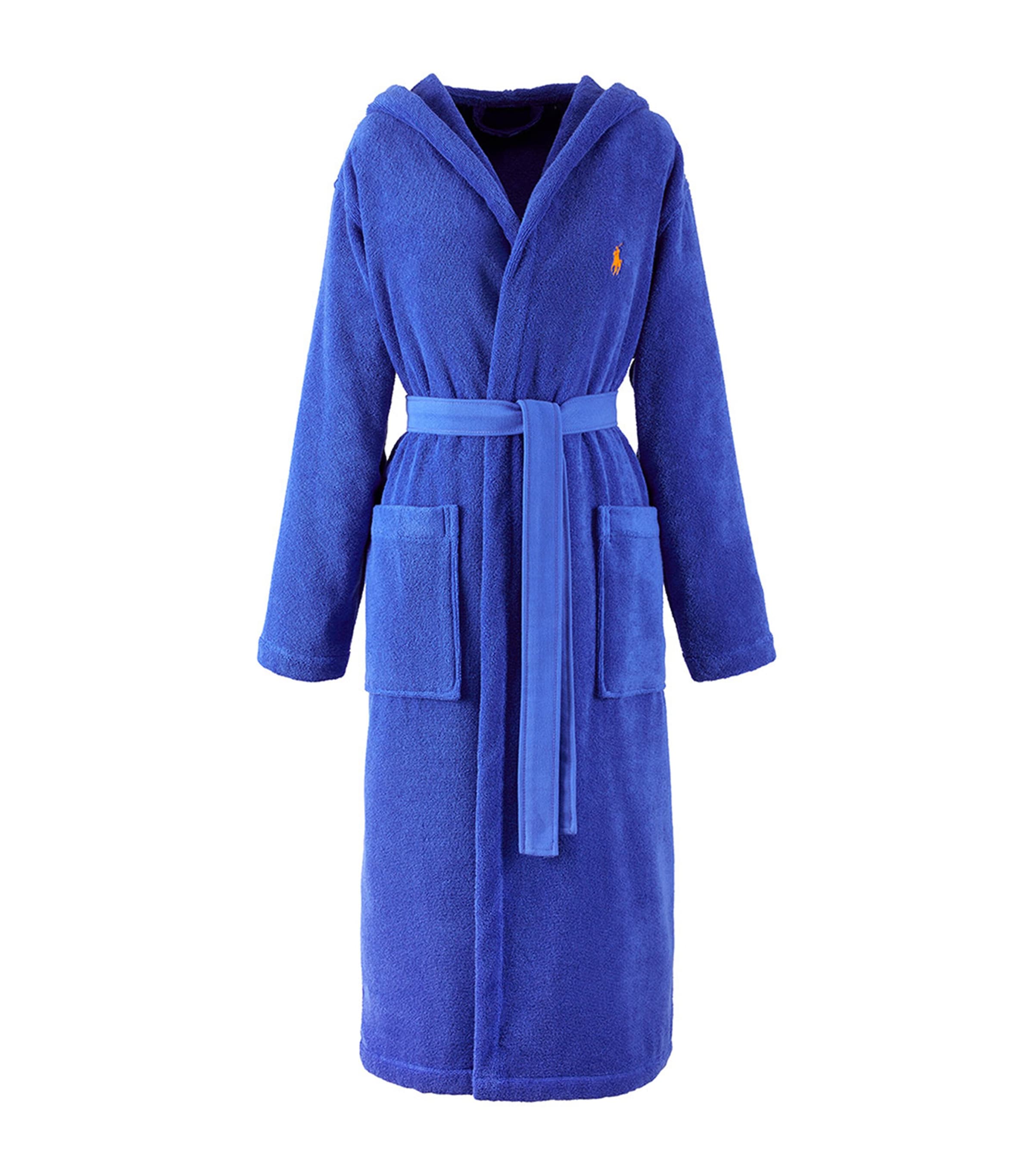 Ralph Lauren Polo Player Bathrobe In Blue