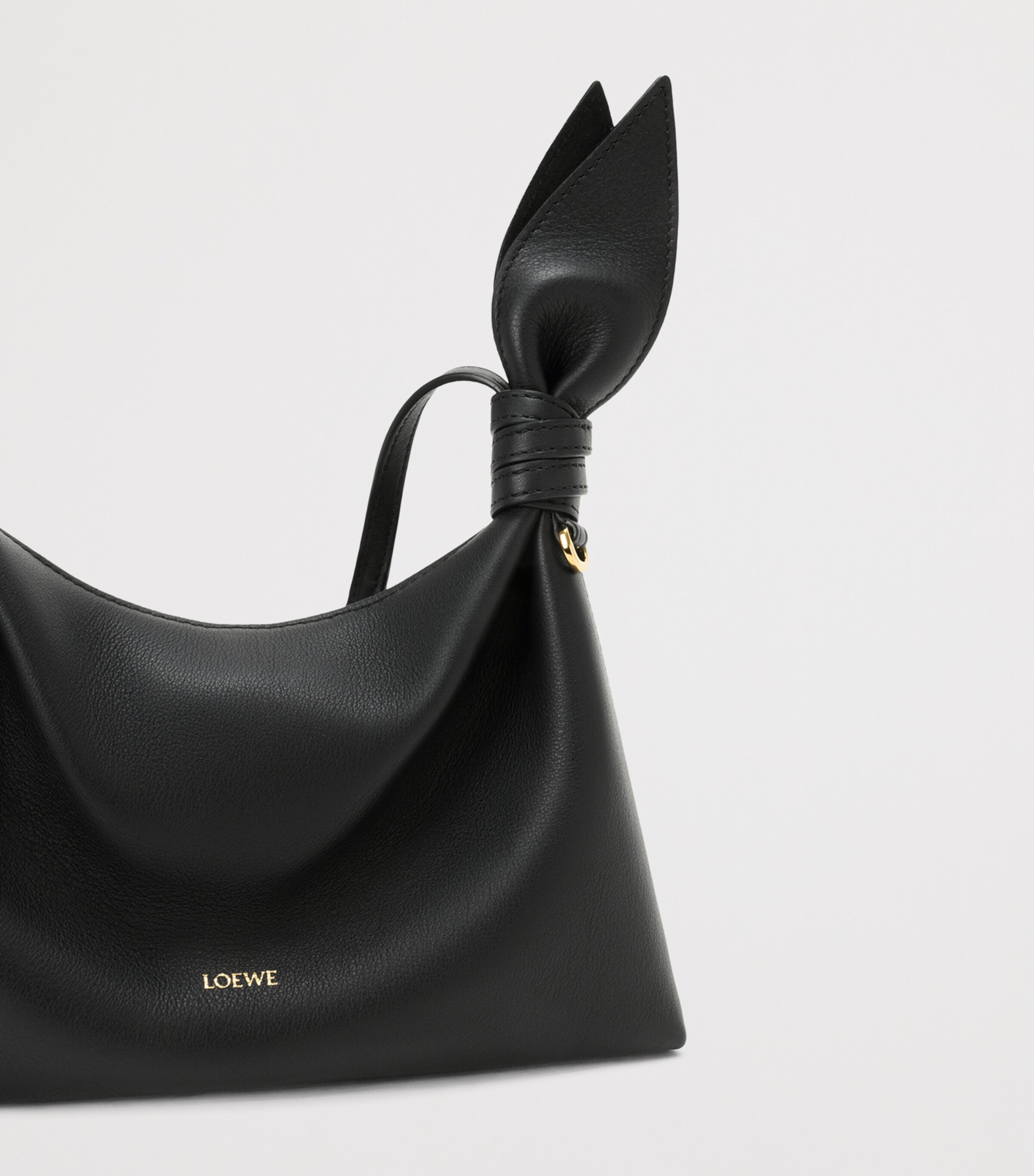 LOEWE Mini Leather Scarf Shoulder Bag Black Image 10