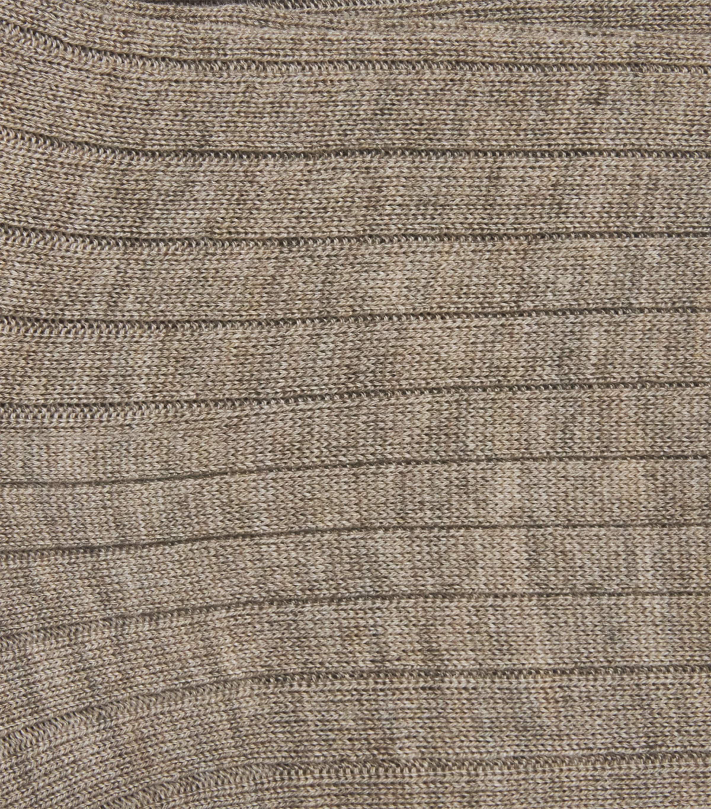 Falke Mens Cashmere-Blend No.2 Socks Pebble Mel Image 2