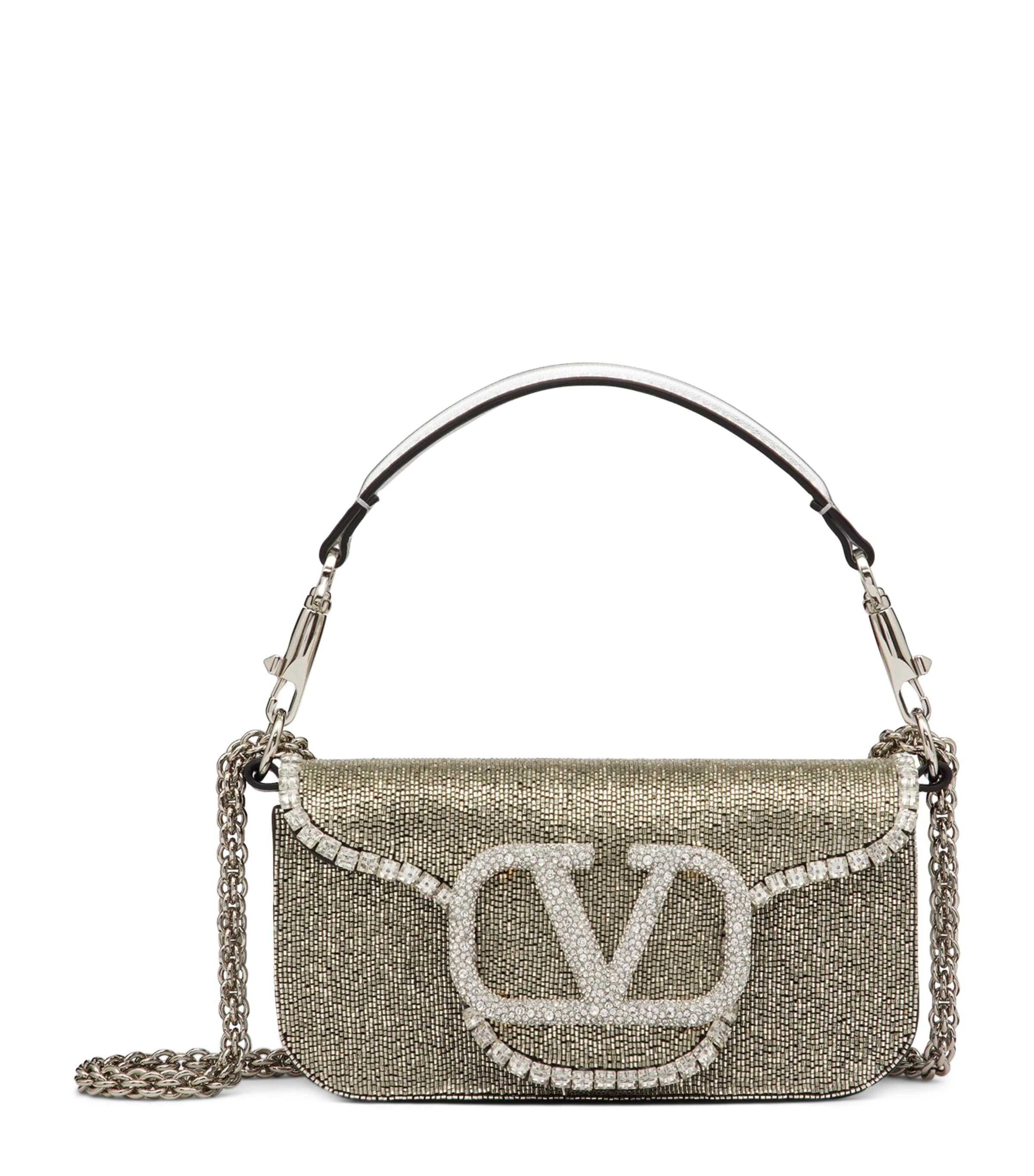 Valentino Garavani Small Shoulder Bag In Silver