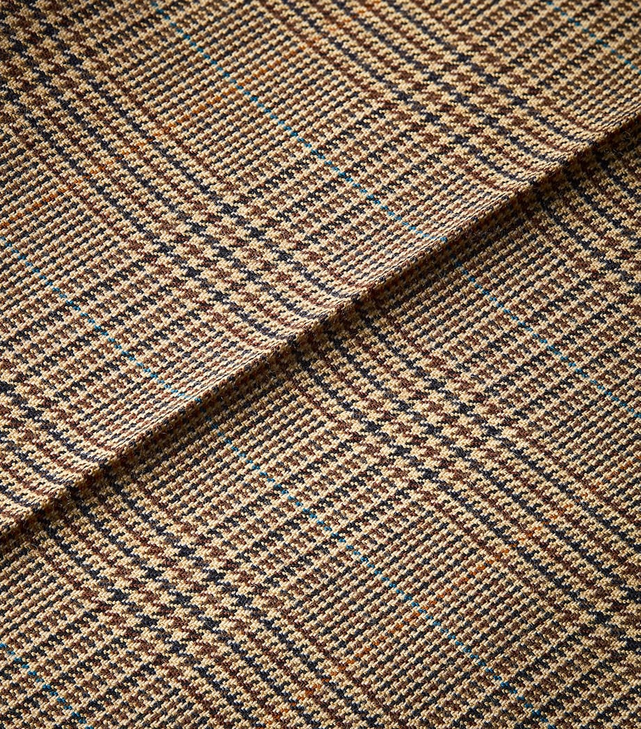Saint Laurent Womens Wool Check Flared Trousers Image 3