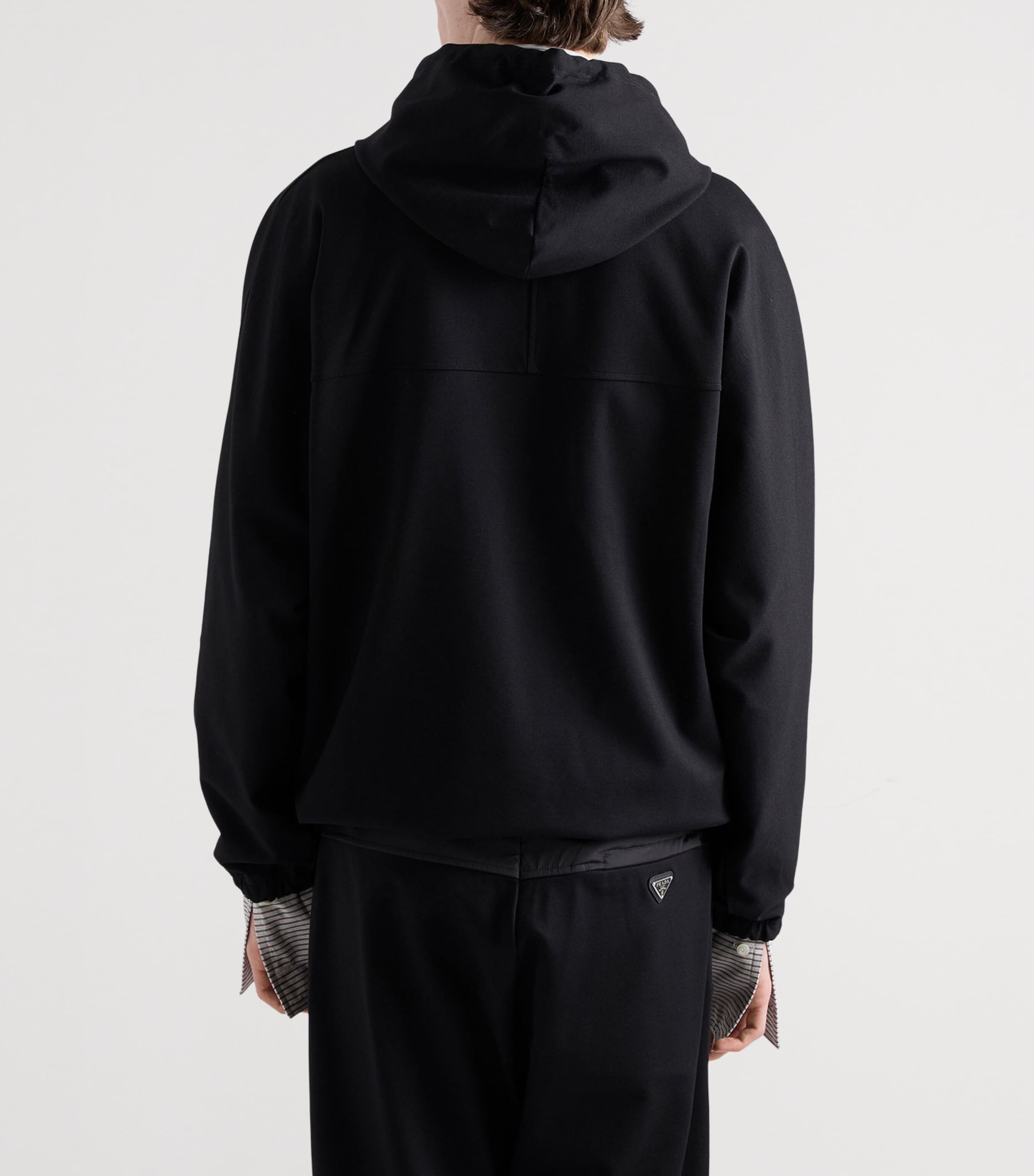 Prada Mens Technical Hooded Jacket Black Image 5
