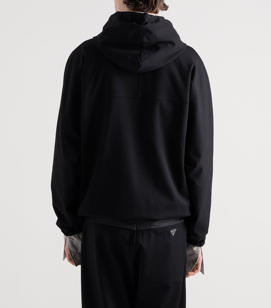 Prada Mens Technical Hooded Jacket Black Image 5