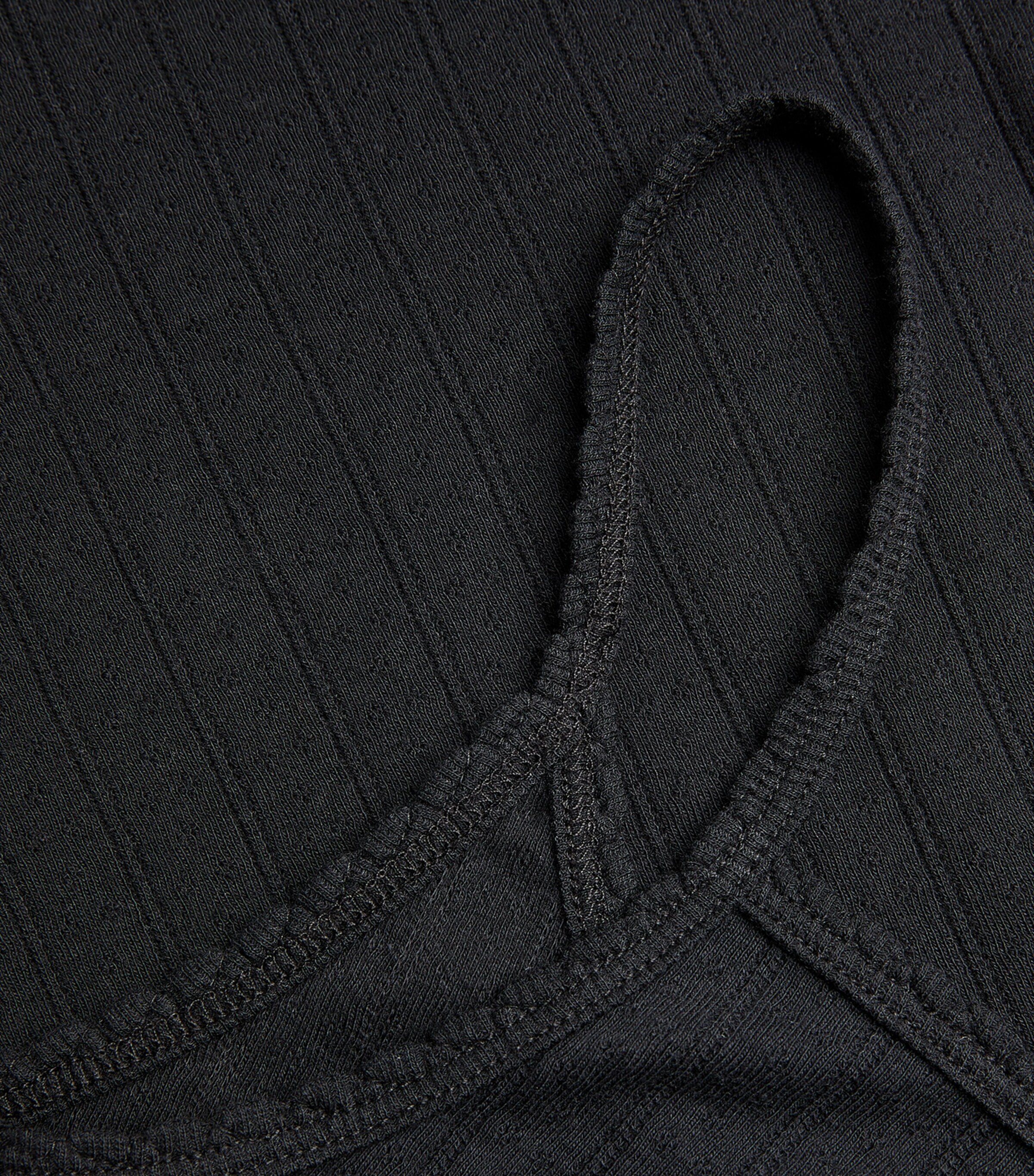 Classic Pointelle Tank Top BLACK Image 5