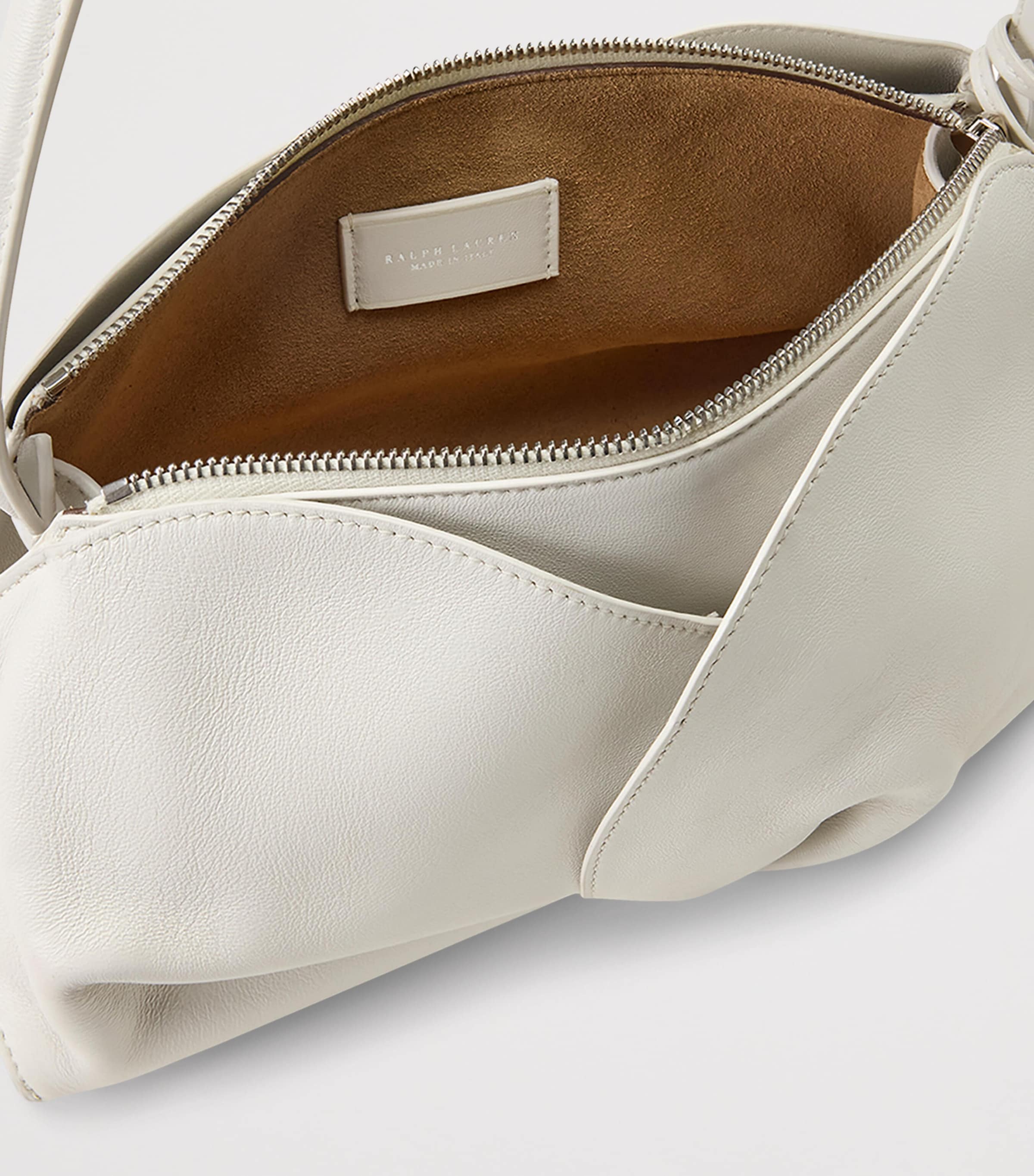 Ralph Lauren Collection White Small Leather The Ralph Shoulder Bag