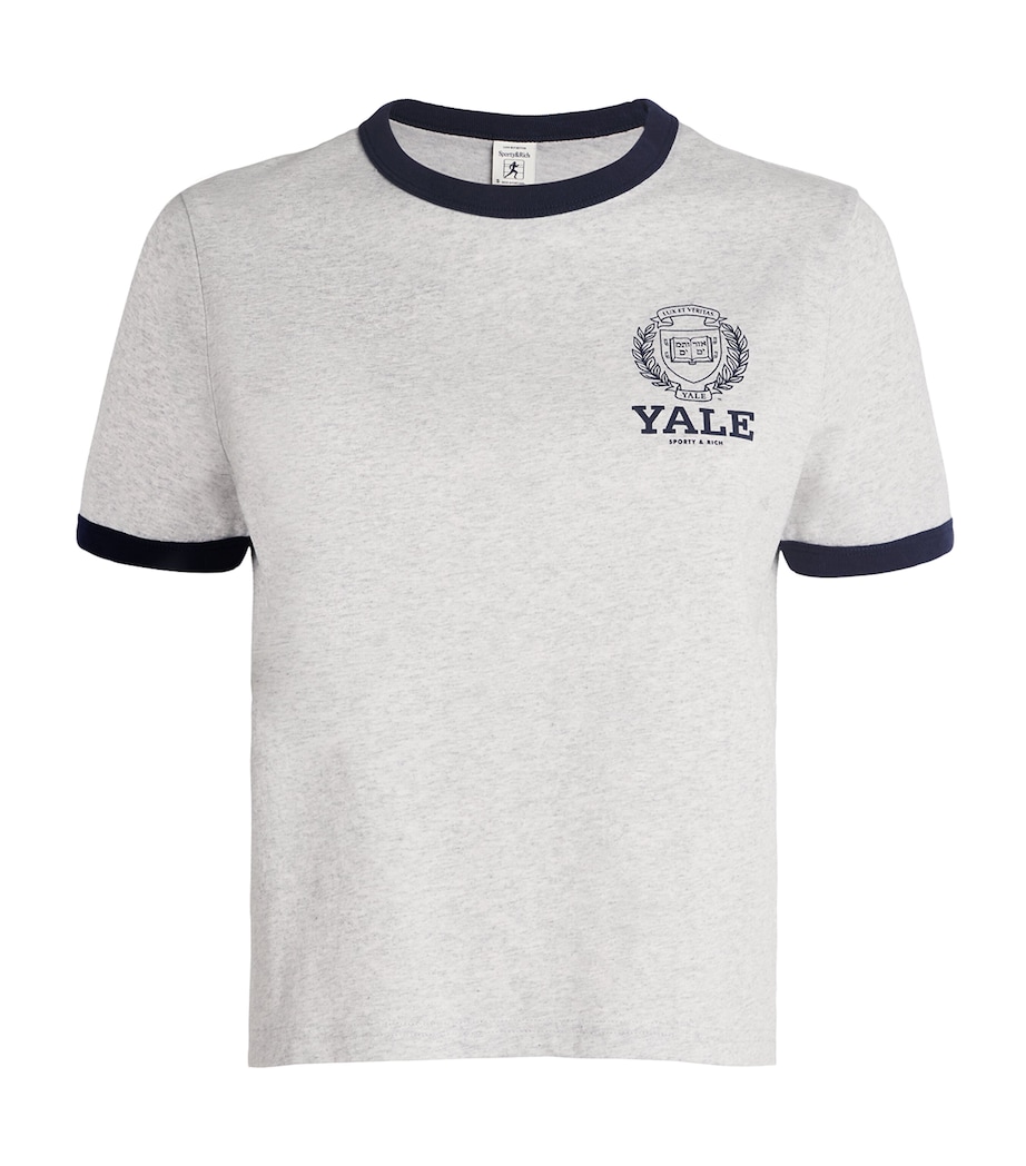 Cotton Yale T-Shirt 3915 HTH GRAY/DRK NV Image 1