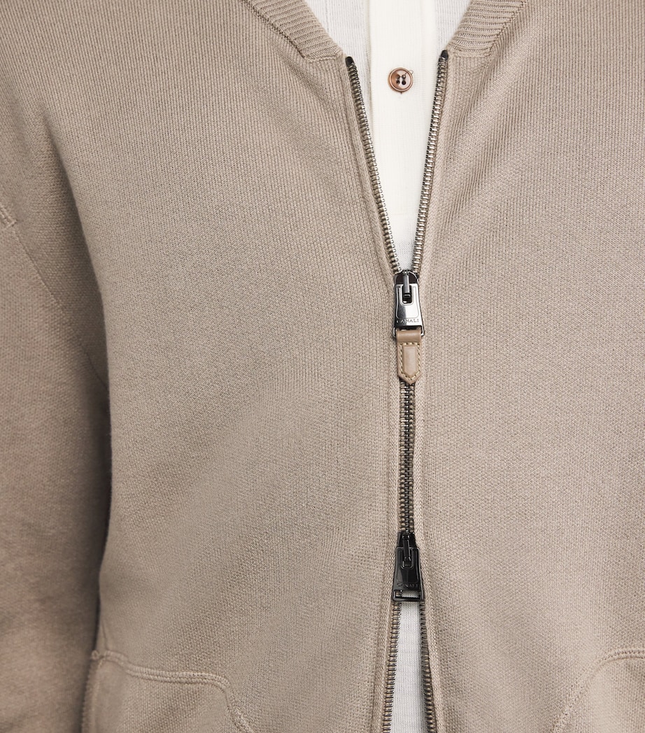 Cotton-Blend Zip-Up Sweatshirt 710 Image 6