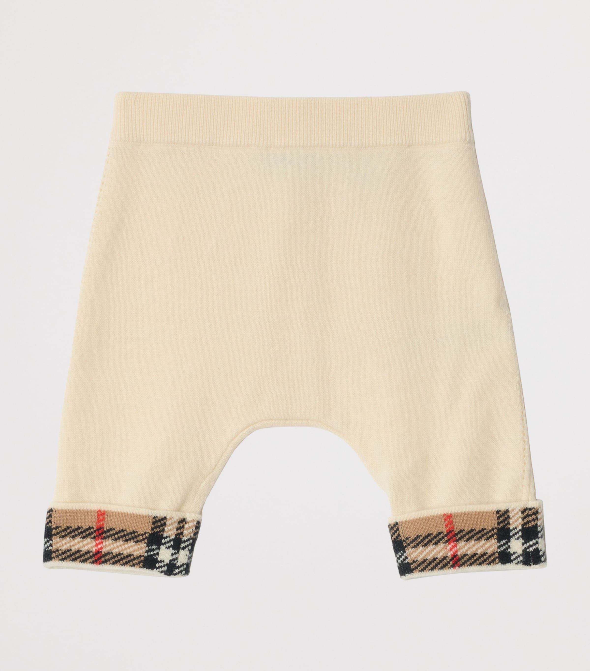 Cashmere Check-Trim Cardigan and Trousers Set (1-18 Months) IVORY Image 3