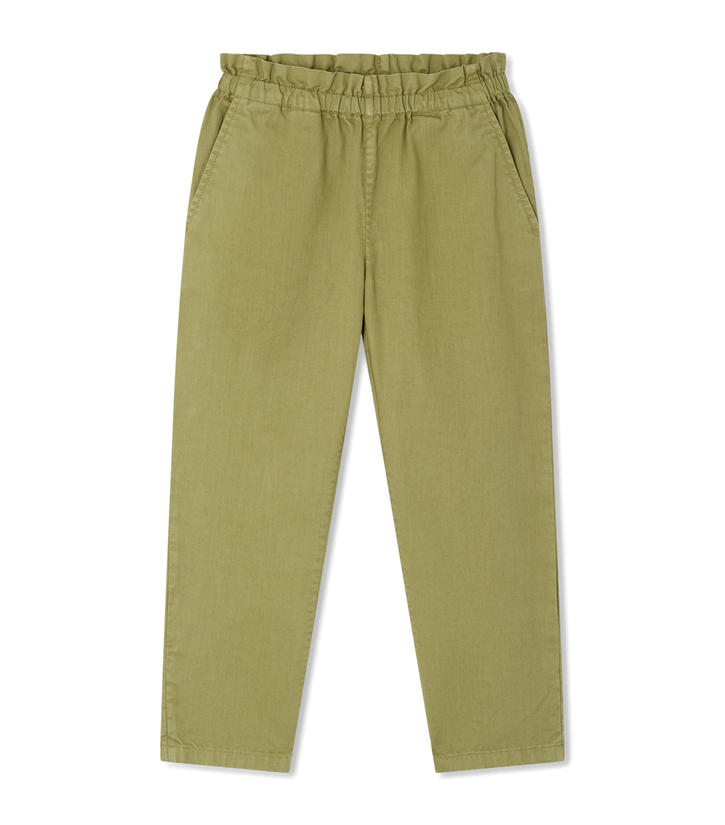 Bonpoint Cotton July Straight Trousers (10-14 Years) Olive Image 1