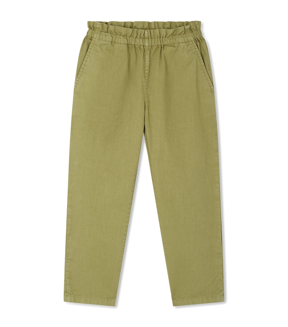 Bonpoint Cotton July Straight Trousers (10-14 Years) Olive Image 1