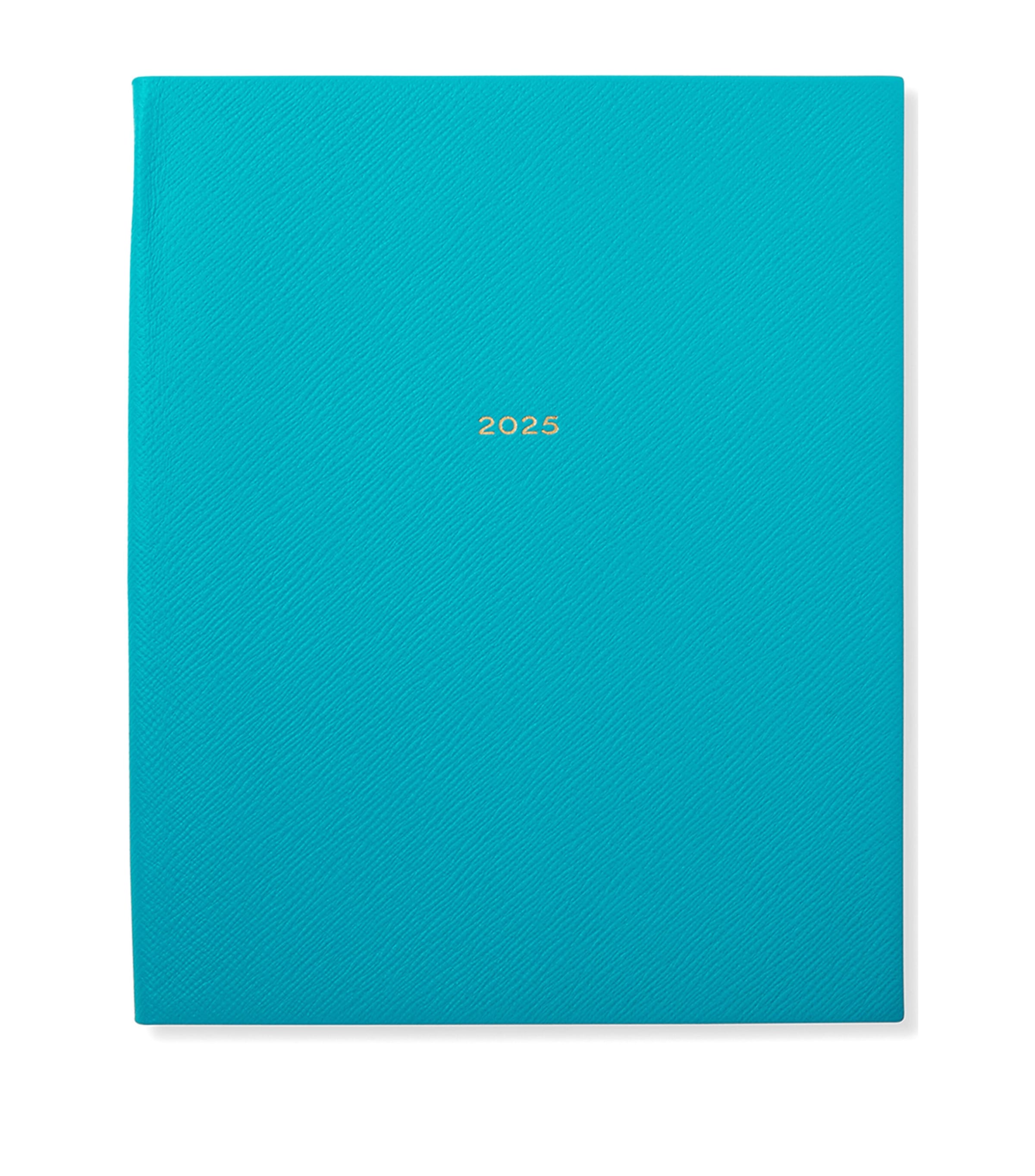 Smythson Panama Leather Kings 2025 Weekly Diary In Turquoise