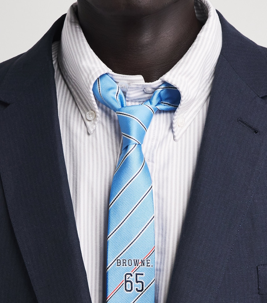 Thom Browne Silk Browne 65 Tie Light Blue Image 2