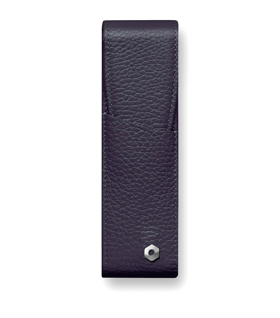 Caran d'Ache Leather Léman Pen Holder Blue Image 1