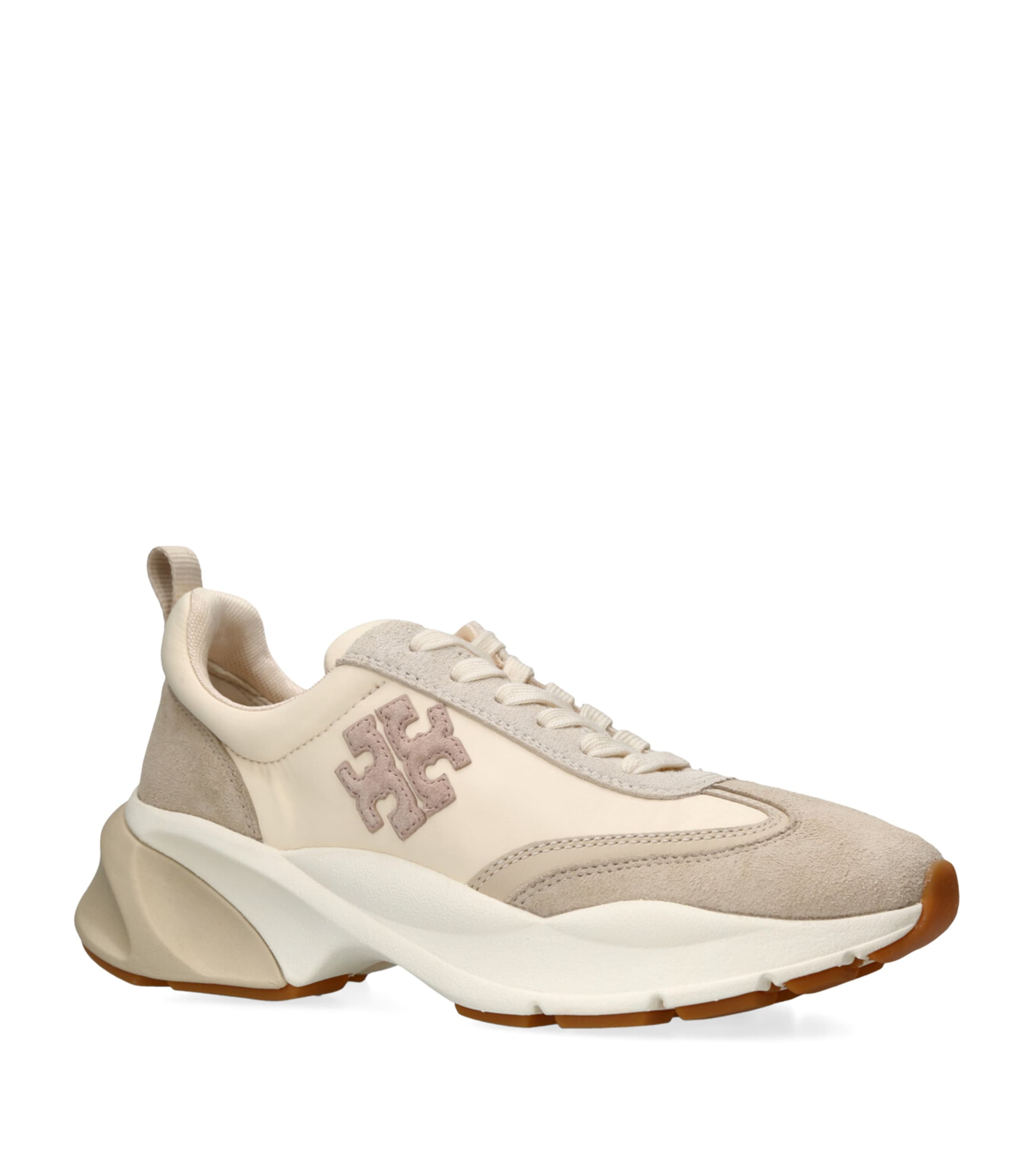 Tory Burch Suede Good Luck Low Top Sneakers | Harrods US