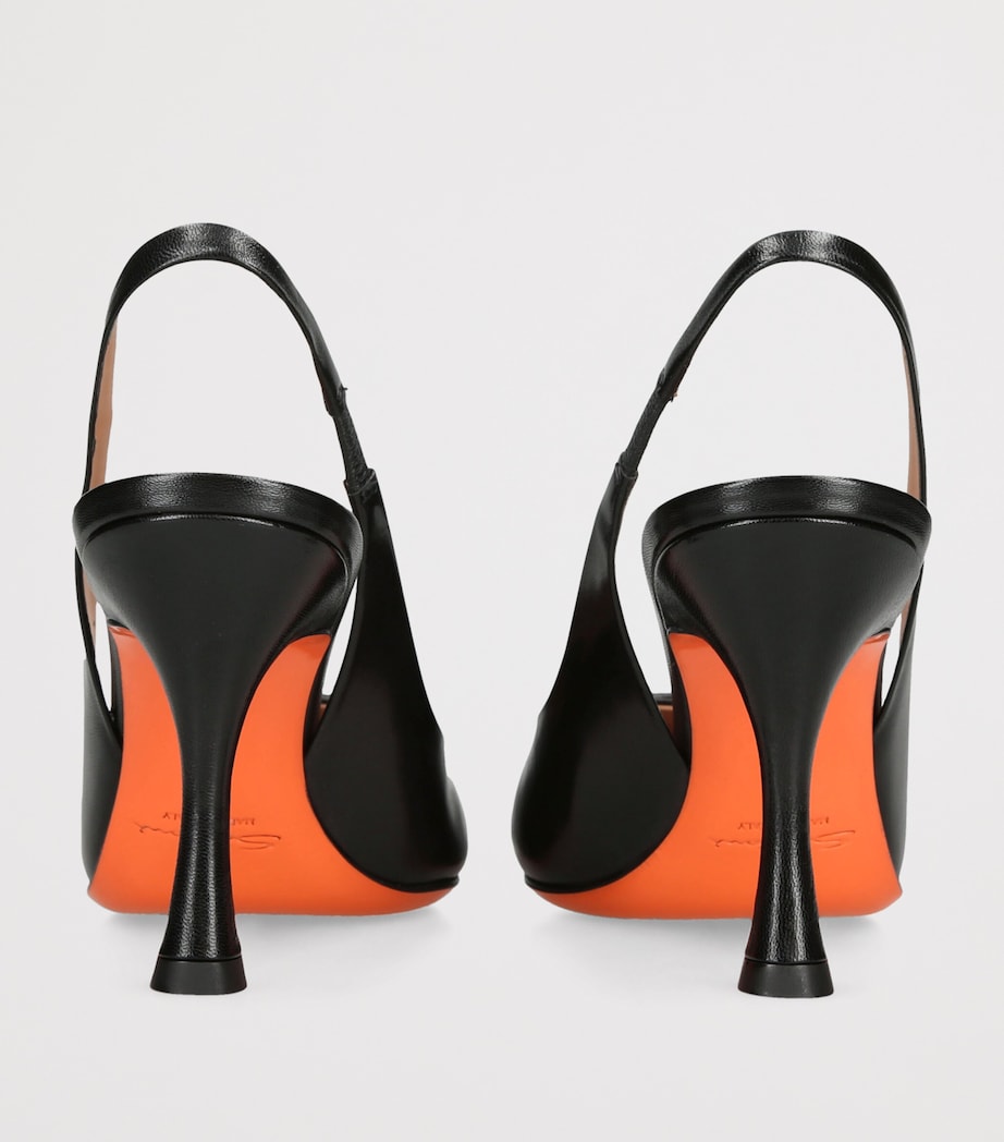 Santoni Leather Taylor Pumps 85 Black Image 2