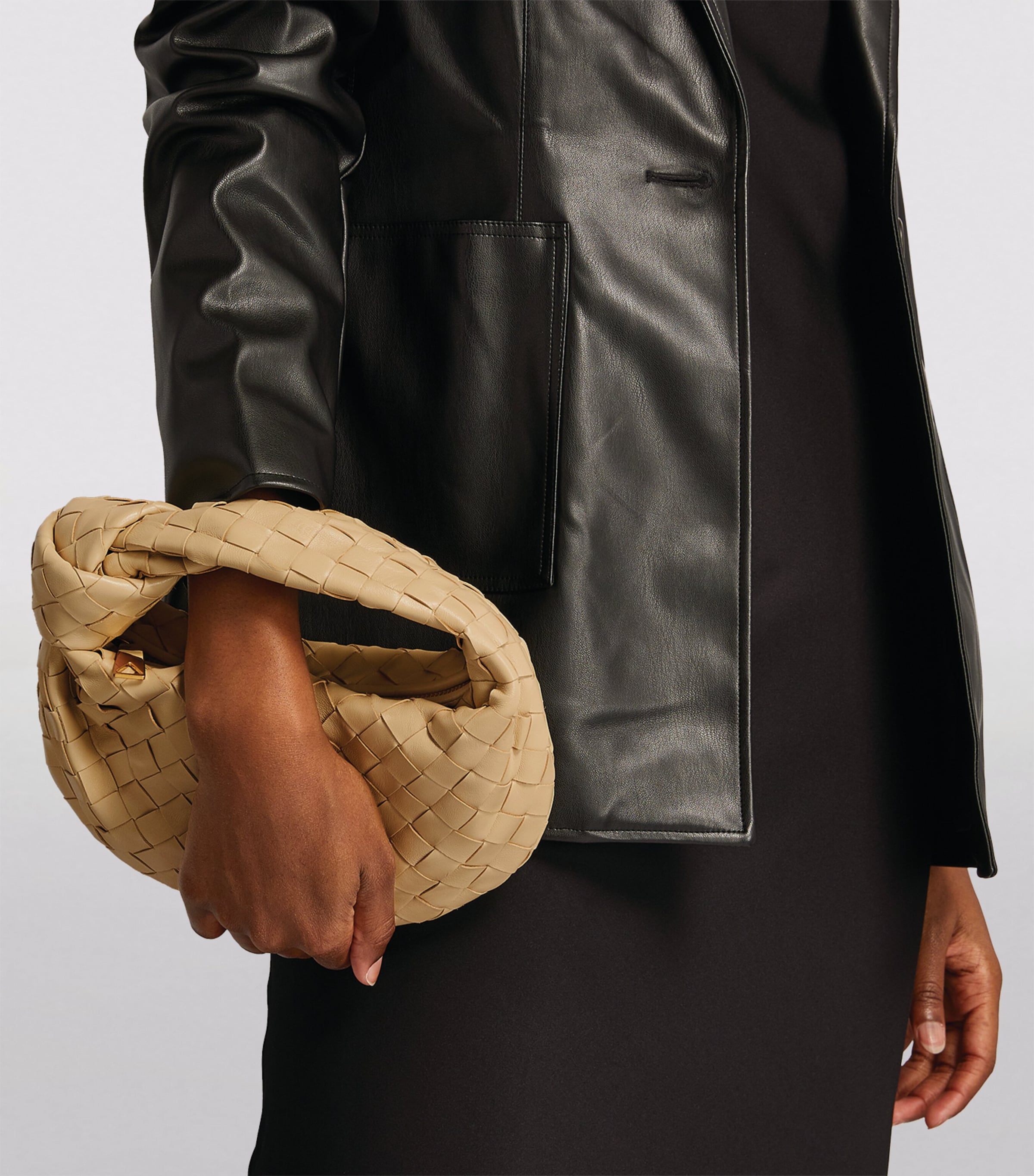 Mini Leather Jodie Bag PORRIDGE-GOLD Image 5