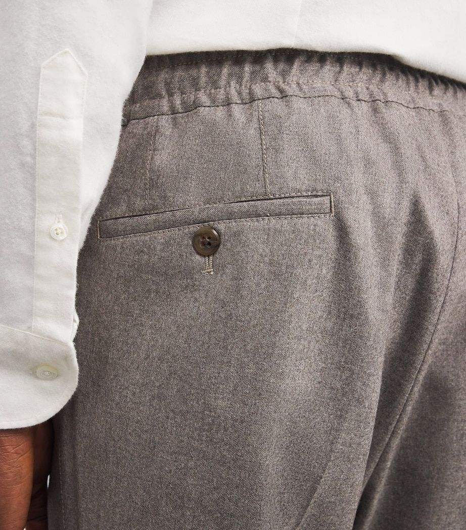 Wool-Cashmere Drawstring Trousers 029 NATURAL BEIGE Image 6