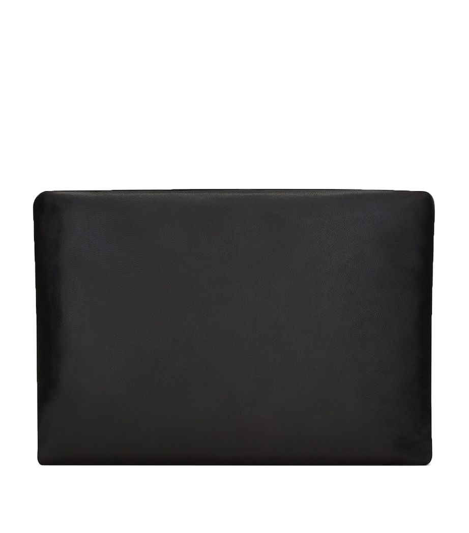 Saint Laurent Lambskin Logo-Embellished Pouch Image 2