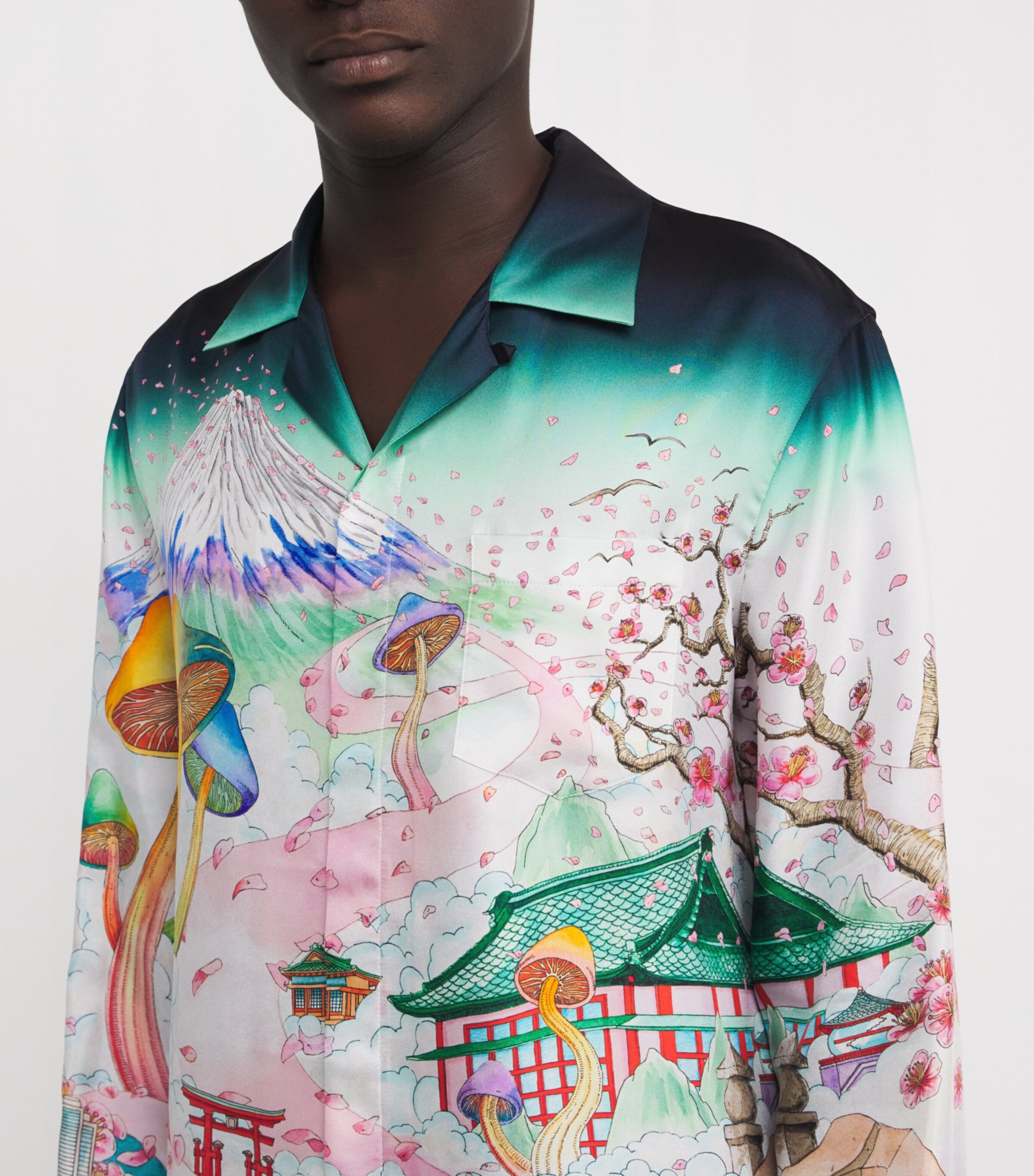 Silk Flowers Relaxed Shirt SATIN FLOWERS Image 6