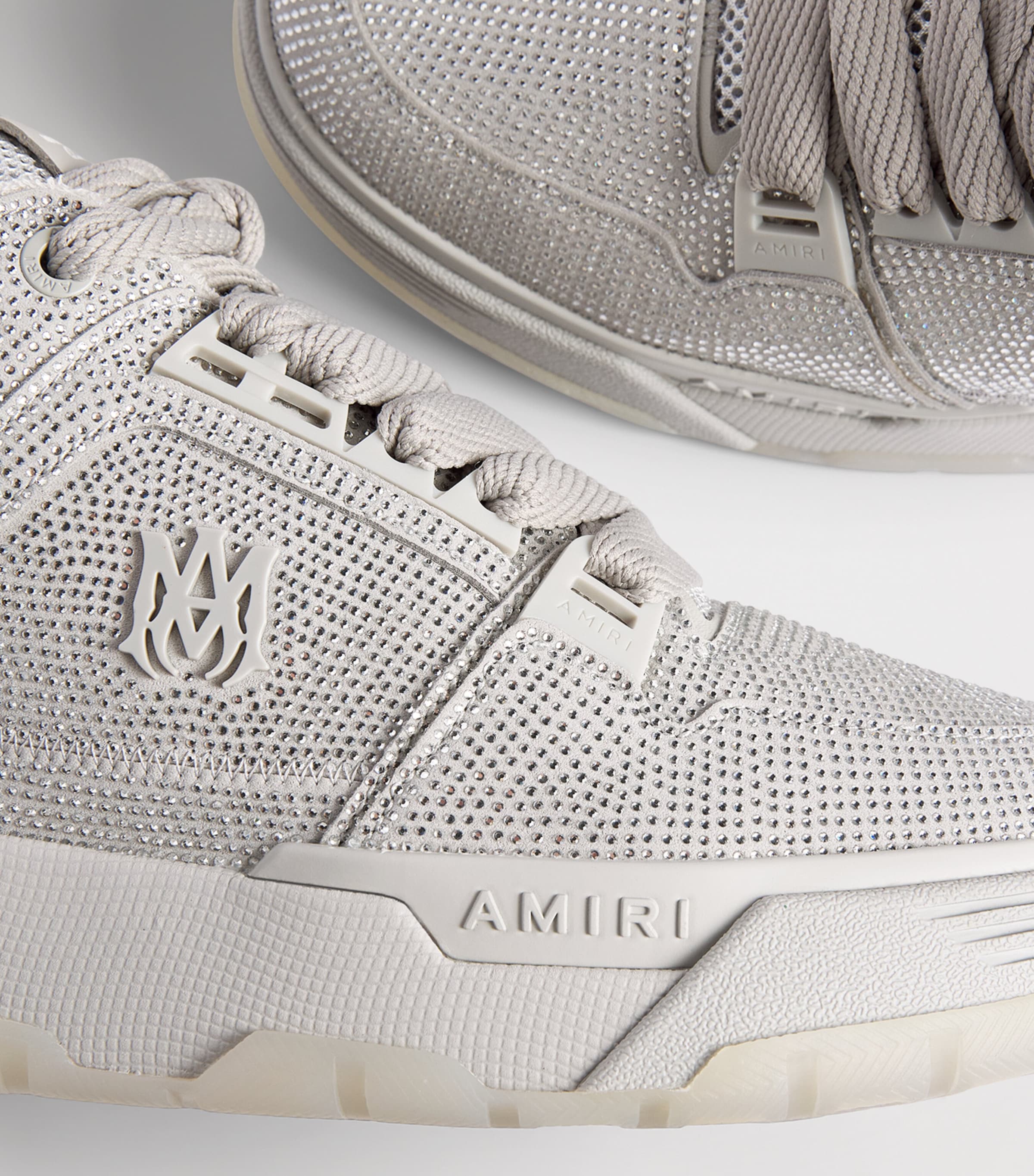 AMIRI Crystal MA-1 Sneakers Silver Grey Image 6