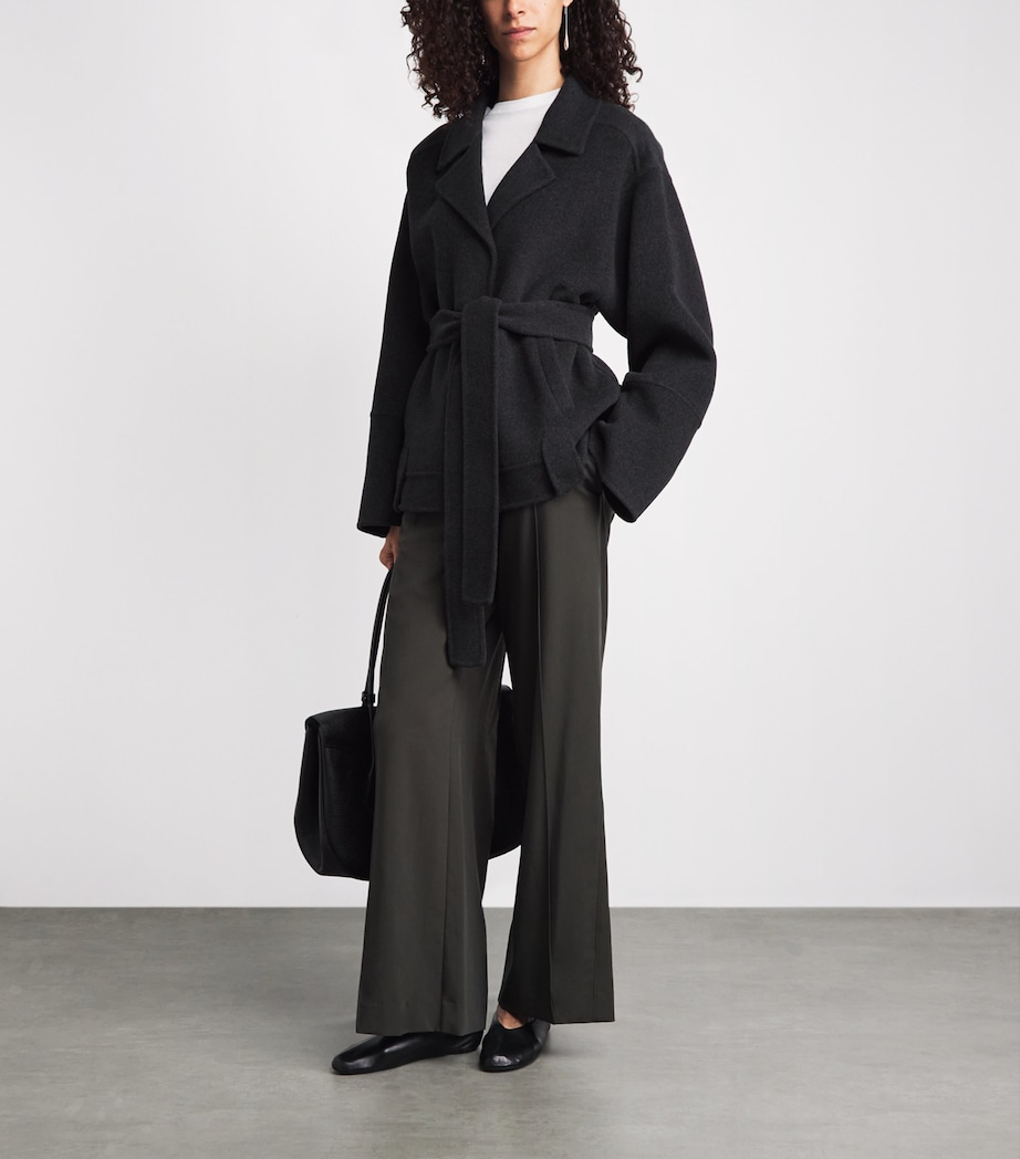 Khaite Womens Wool Alder Jacket Charcoal Image 2