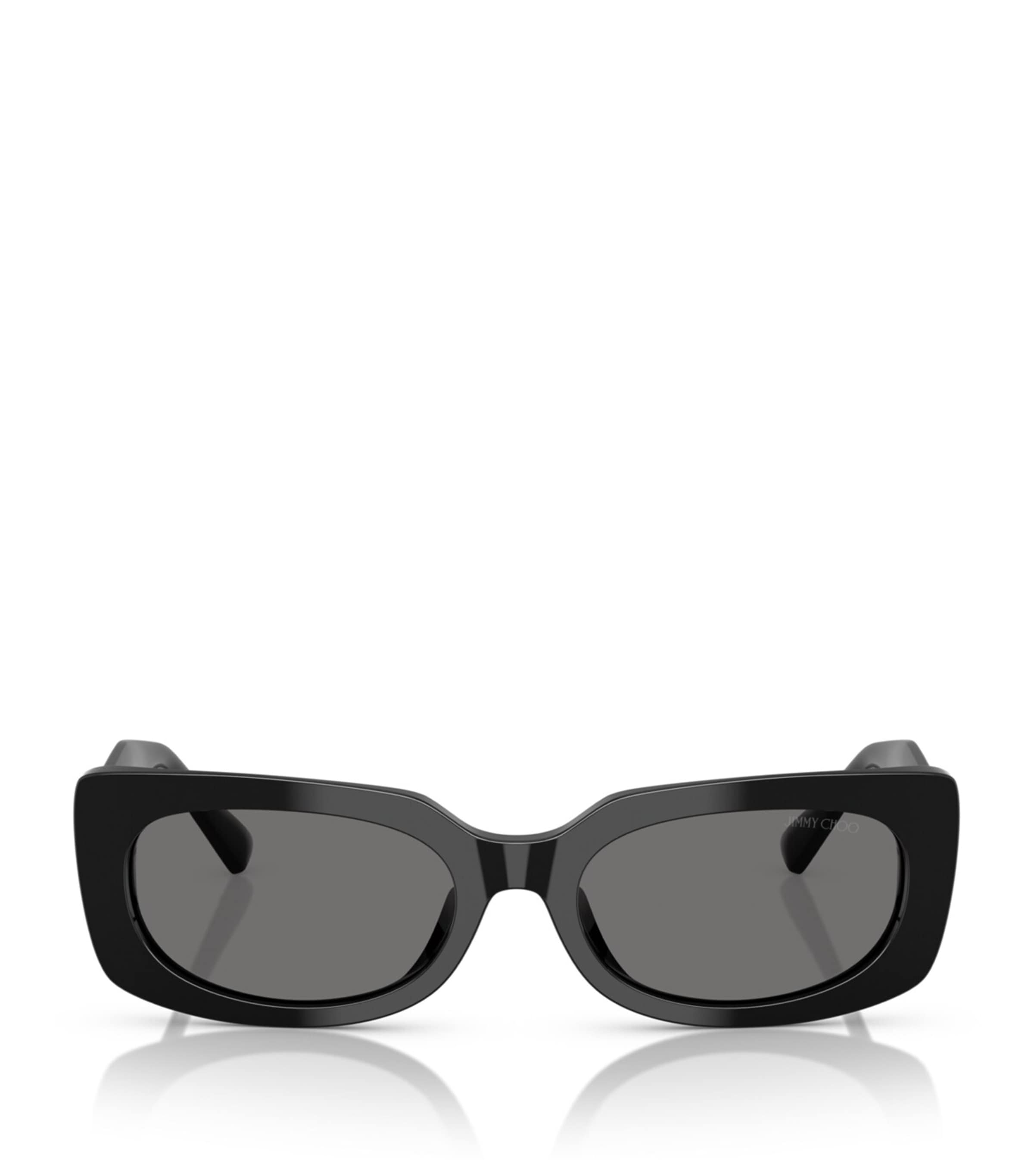 Jimmy Choo 54mm Polarized Pillow Sunglasses In Black