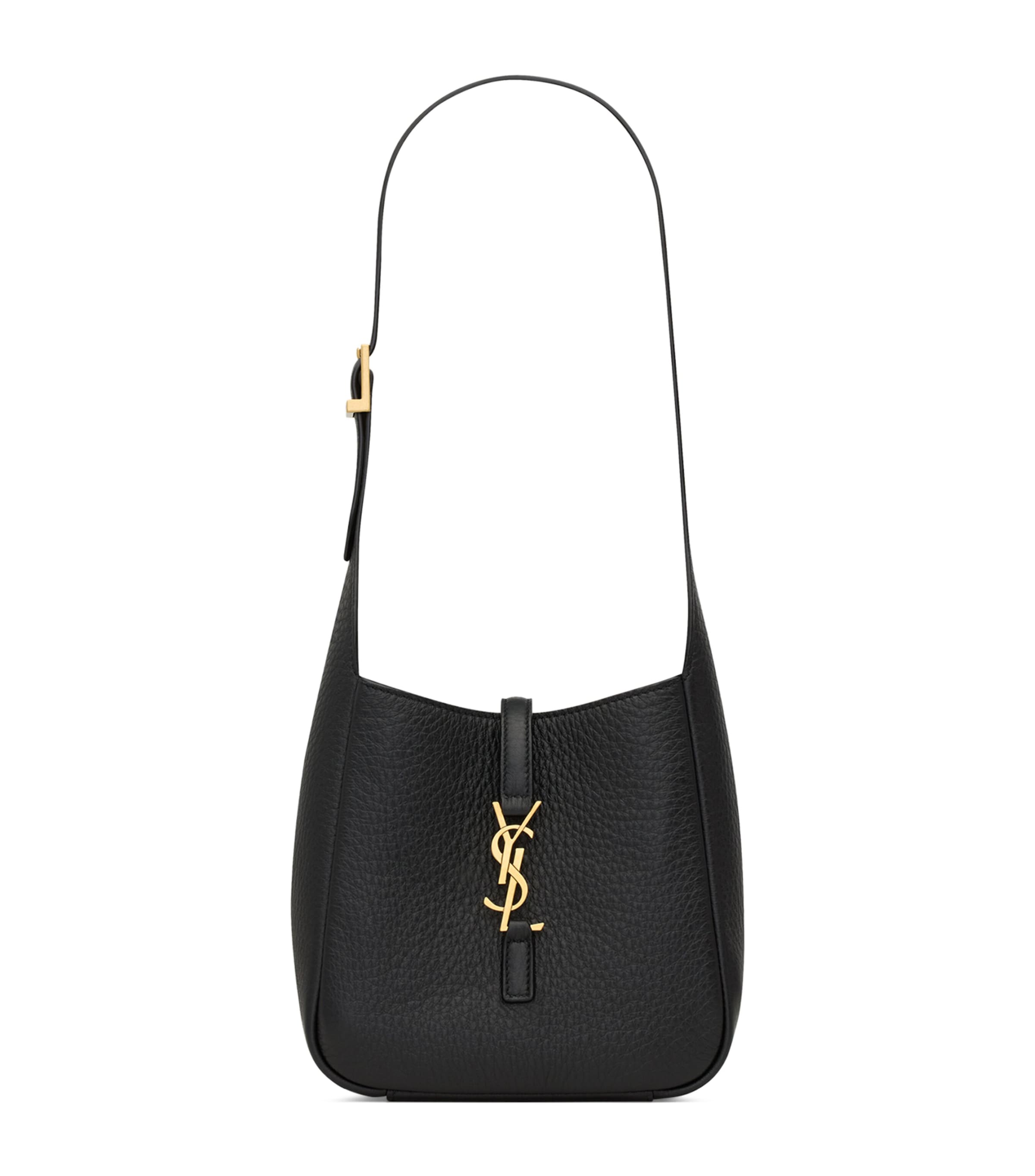 Saint Laurent Deerskin Baby Le 5 À 7 Shoulder Bag In Black