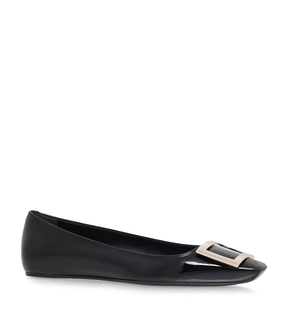 Patent Quadrata Trompette Ballet Flats BLACK Image 1
