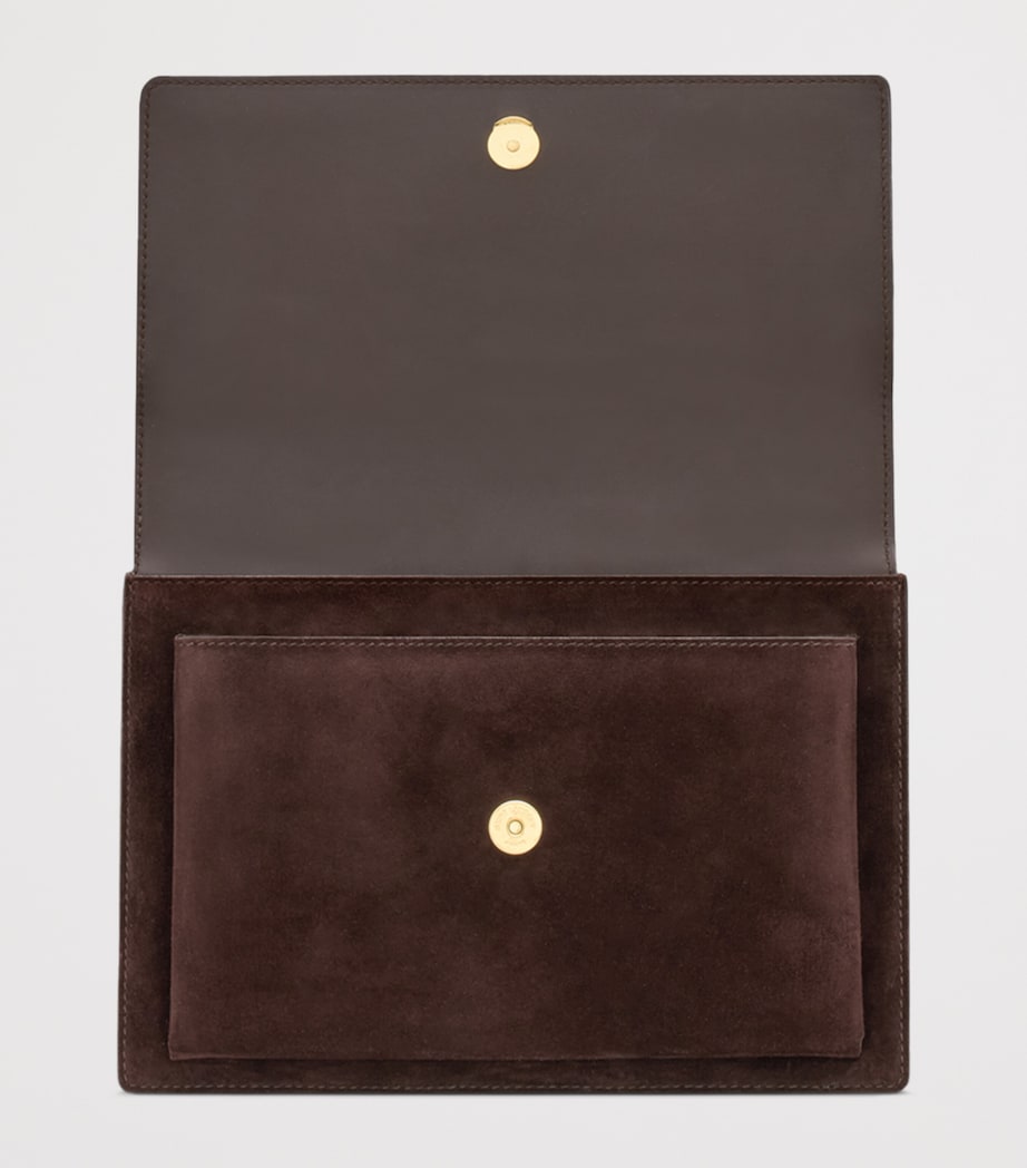 Saint Laurent Medium Suede Sunset Shoulder Bag Image 4