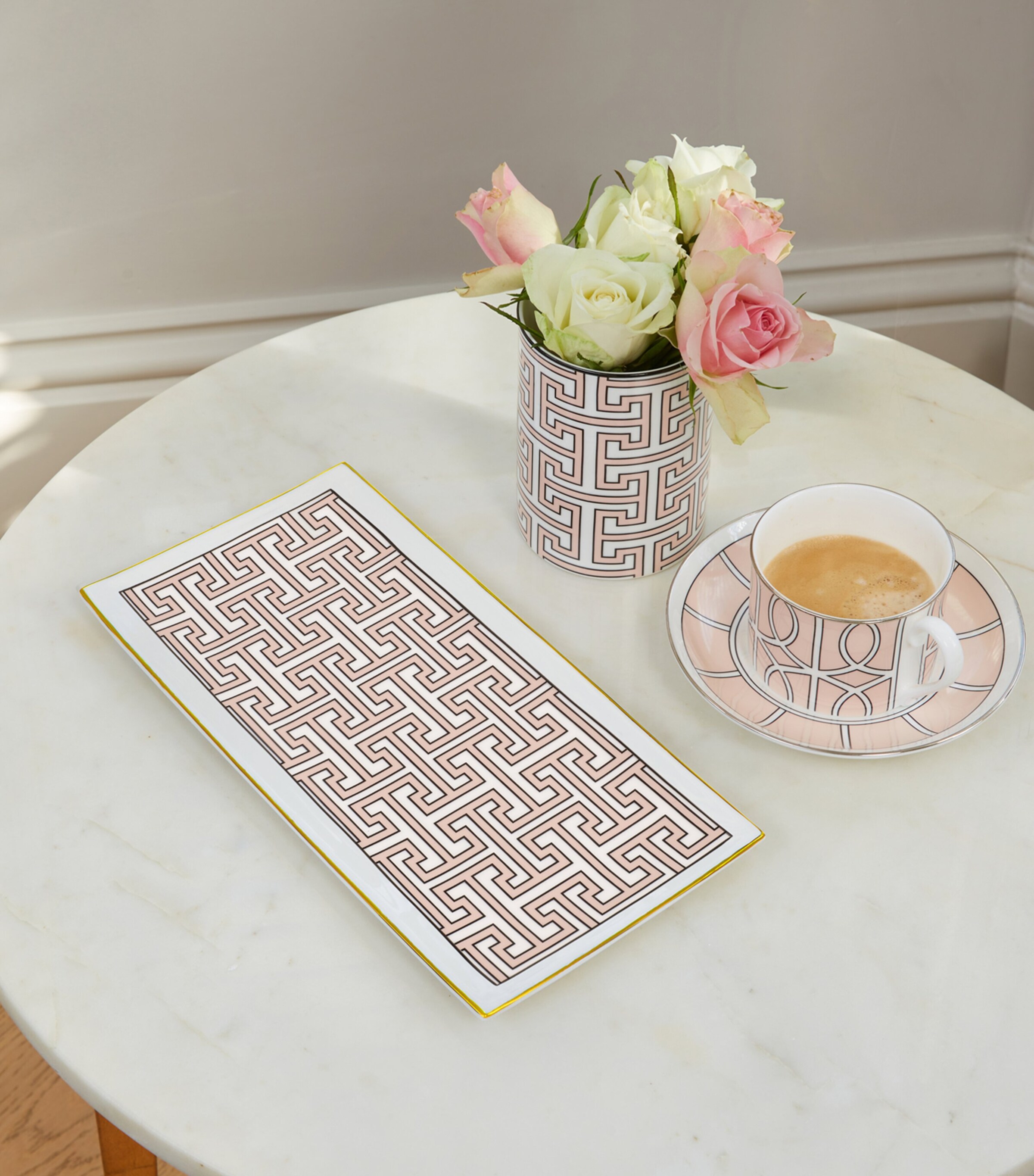 O.W.London Bone China Maze Serving Plate (29.5cm) Blush Image 2