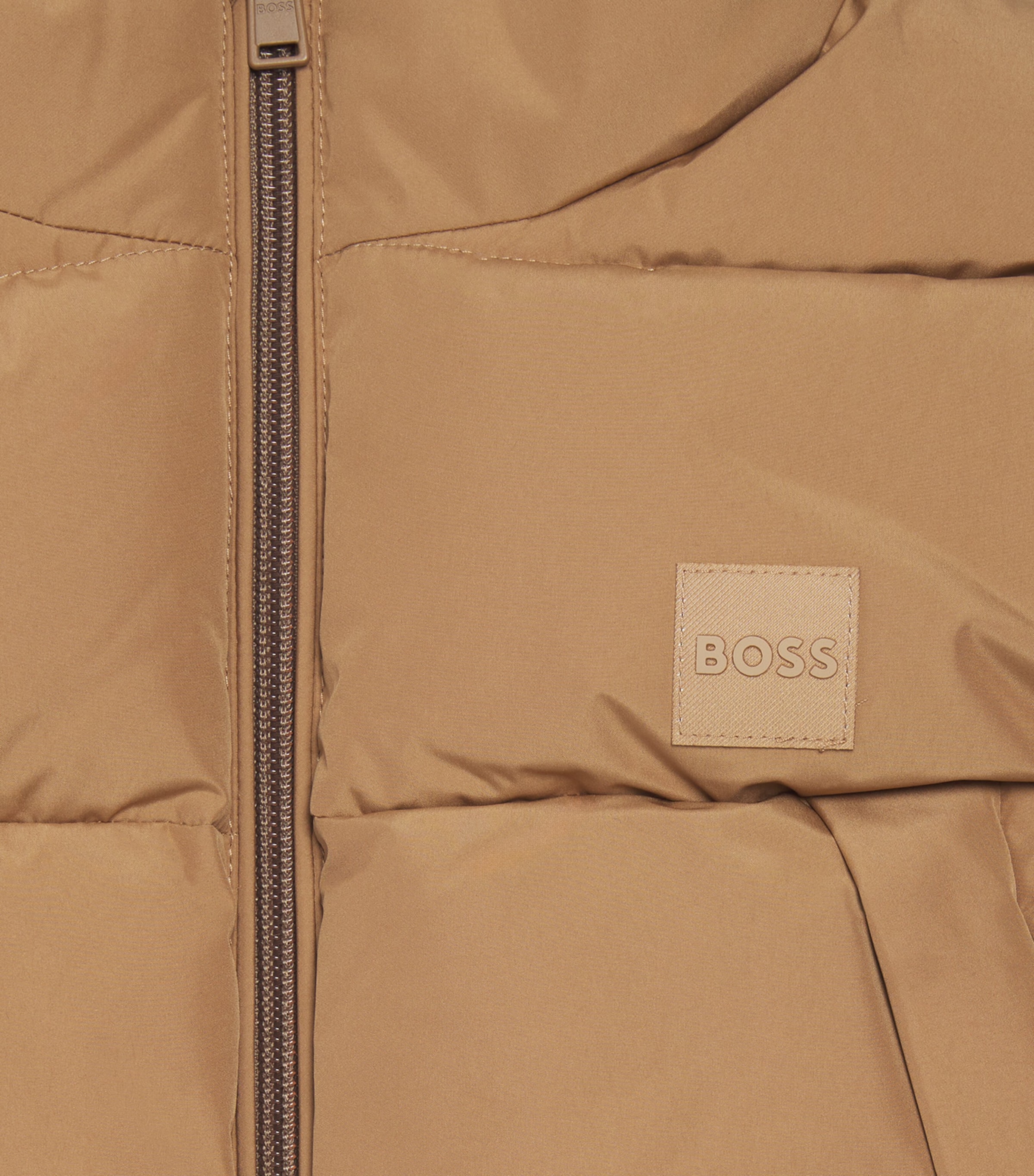 BOSS Kidswear Quilted Logo Patch Gilet (4-16 Years) Cookie Image 2