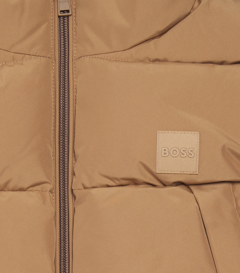 BOSS Kidswear Quilted Logo Patch Gilet (4-16 Years) Cookie Image 2