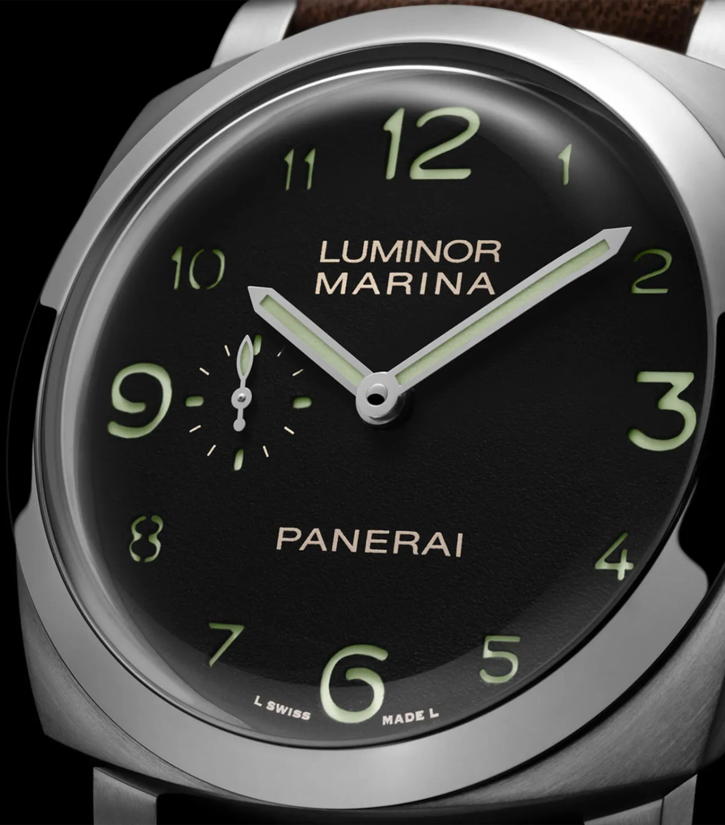 Panerai Stainless Steel Luminor Watch 44mm Black Image 2