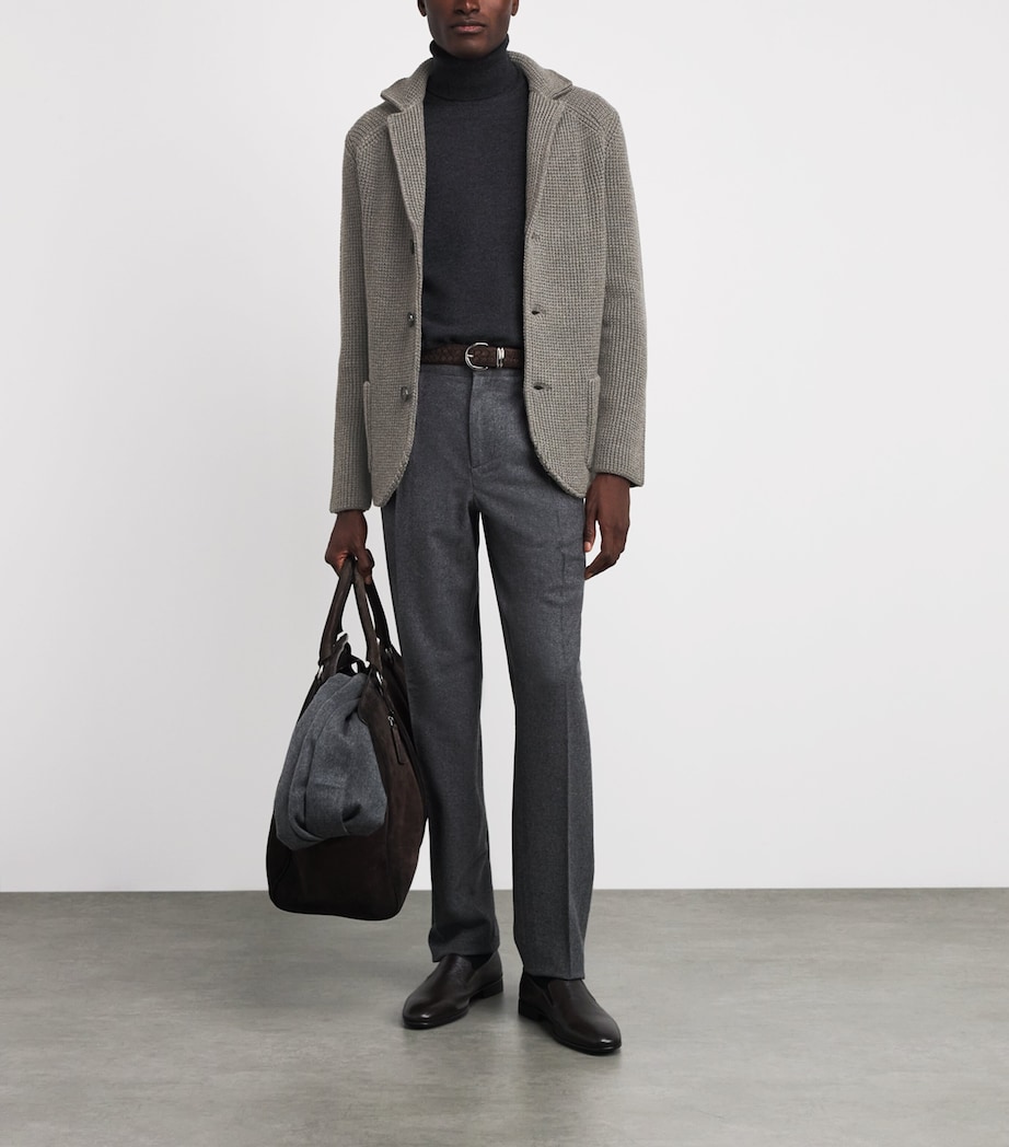 Maurizio Baldassari Mens Virgin Wool Brenta Shacket Lunar Rock Grey Image 2