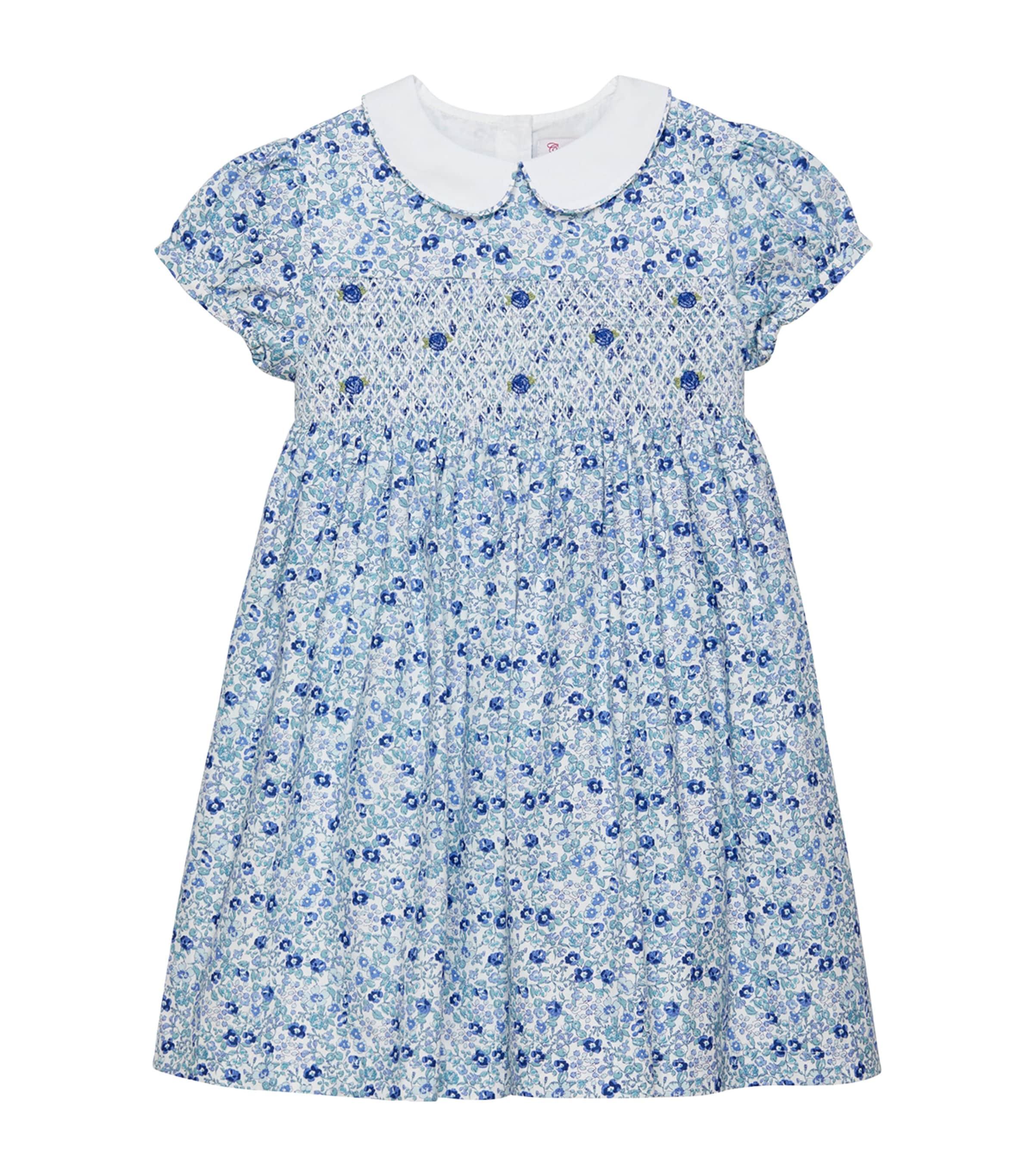 Shop Trotters Smocked Catherine Dress In Blue