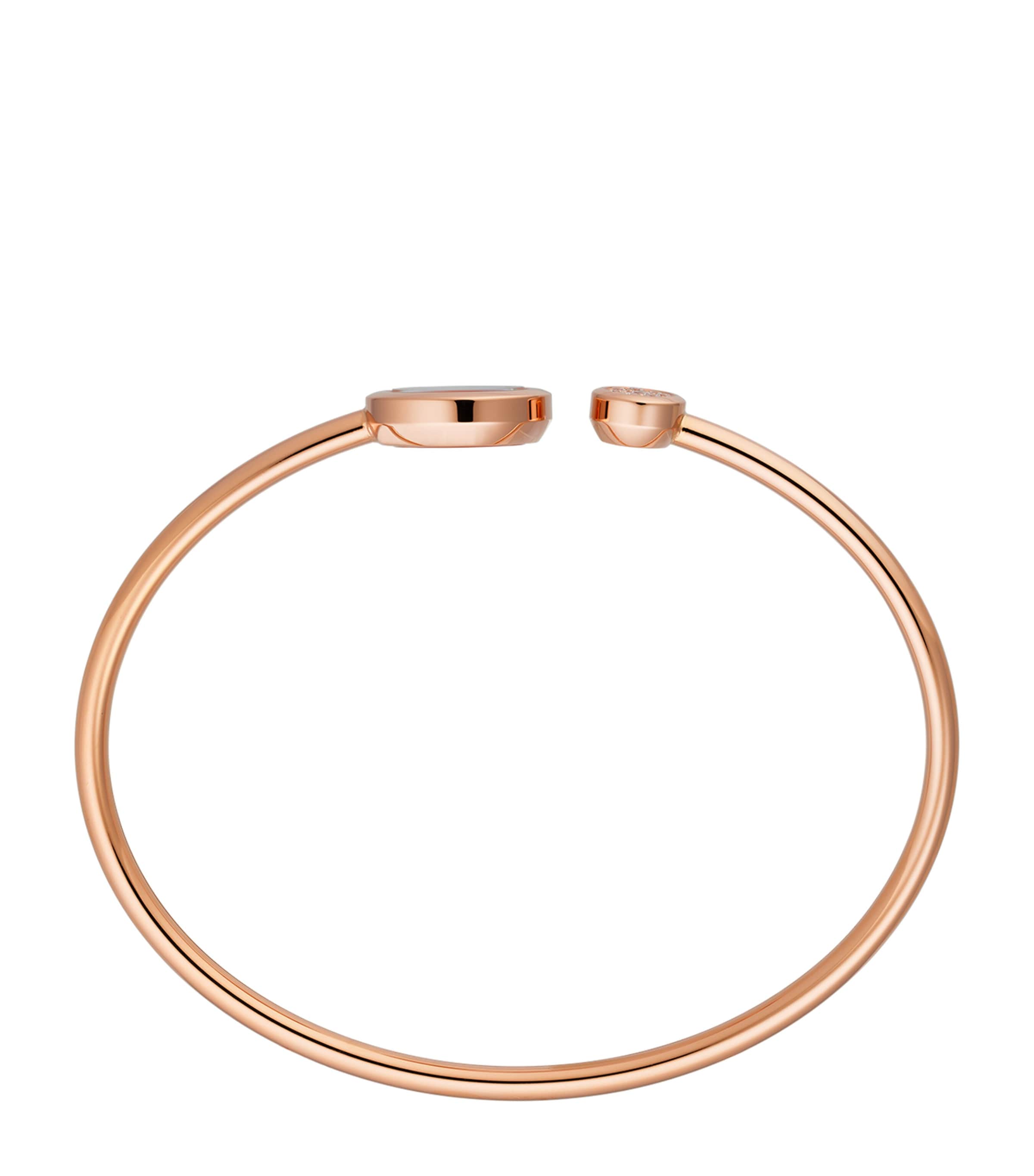 Medium Rose Gold and Diamond Happy Spirit Bangle 18K WHITE GOLD/18K R Image 3