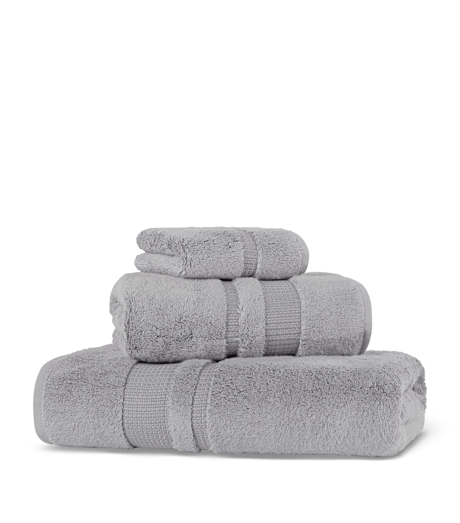 Hamam Cotton Pera Bath Sheet (100cm x 150cm) Dark Frost Image 1
