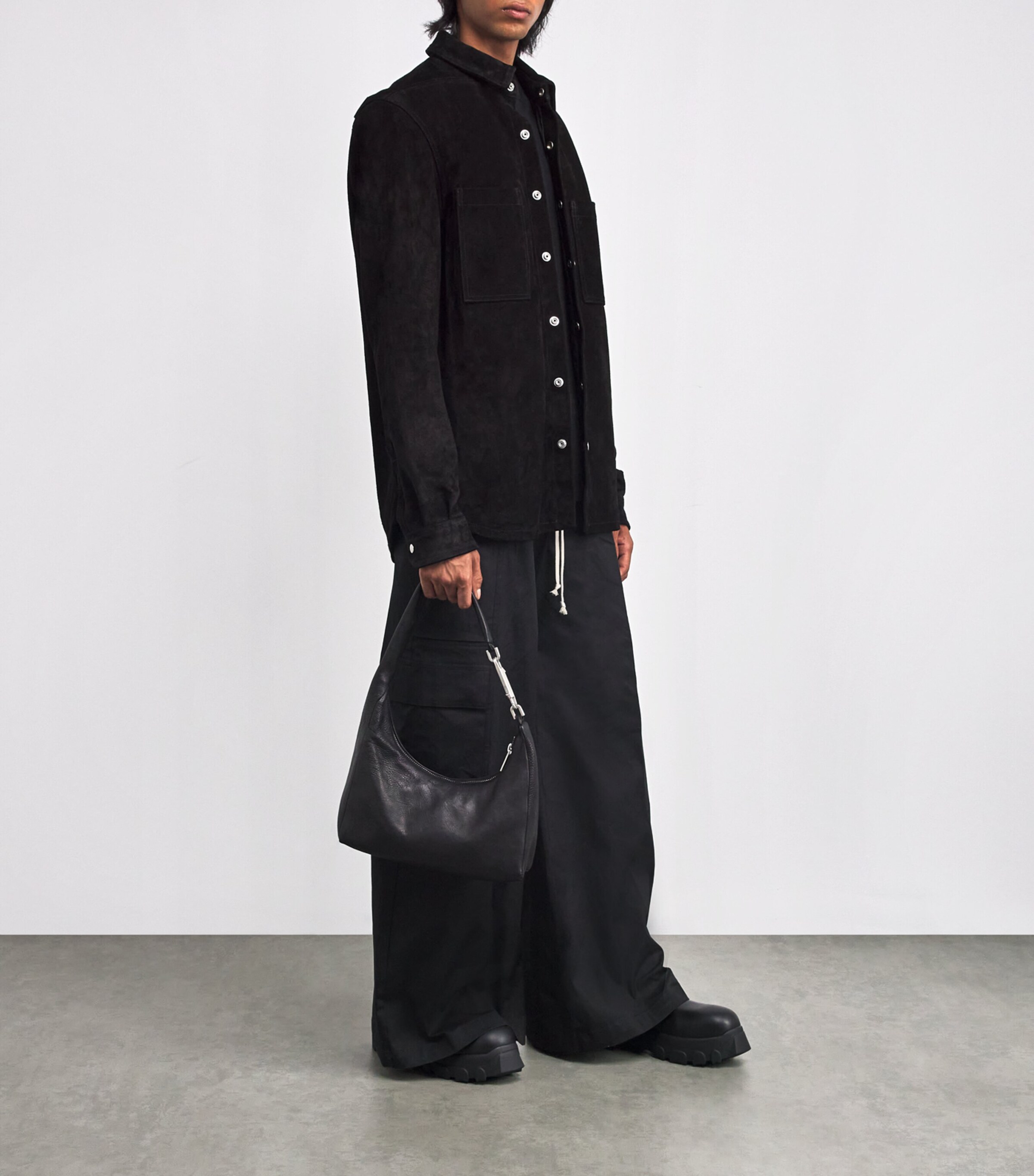 Leather Beatle Bozo Tractor Boots BLACK/BLACK Image 6