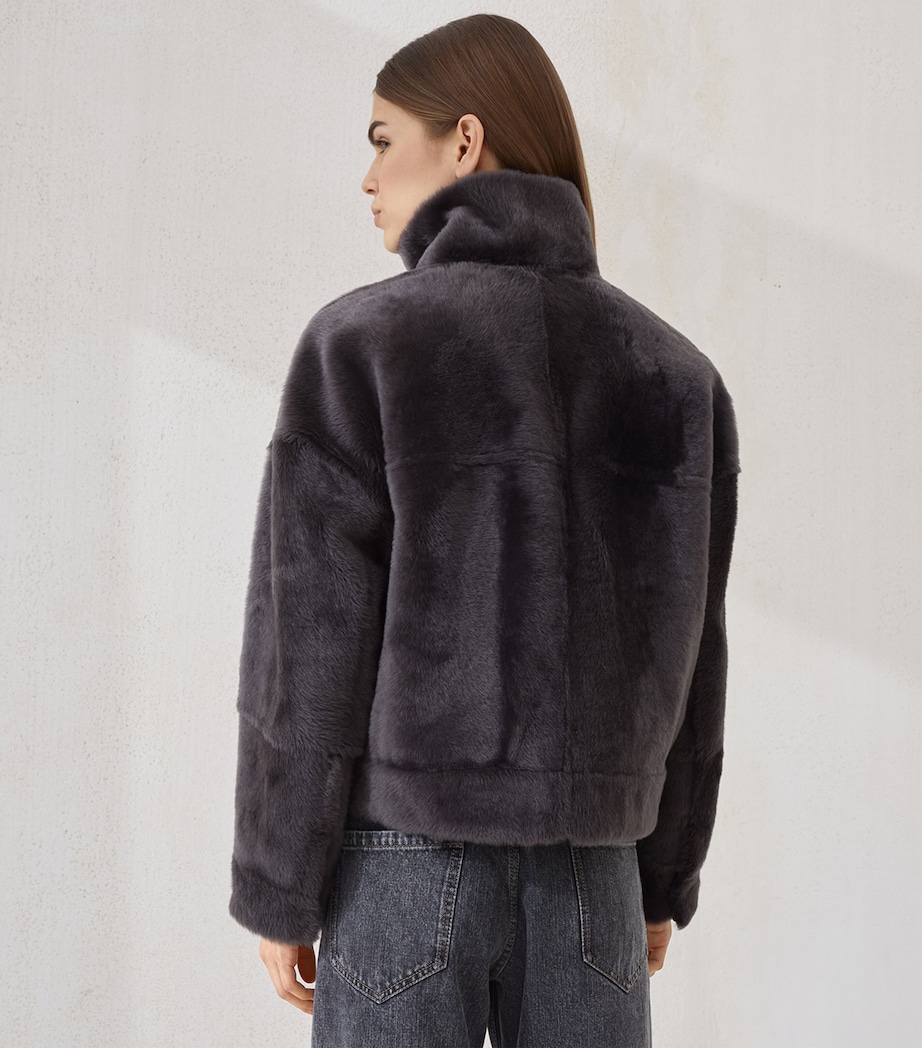 Shearling-Leather Jacket C2126 Image 4