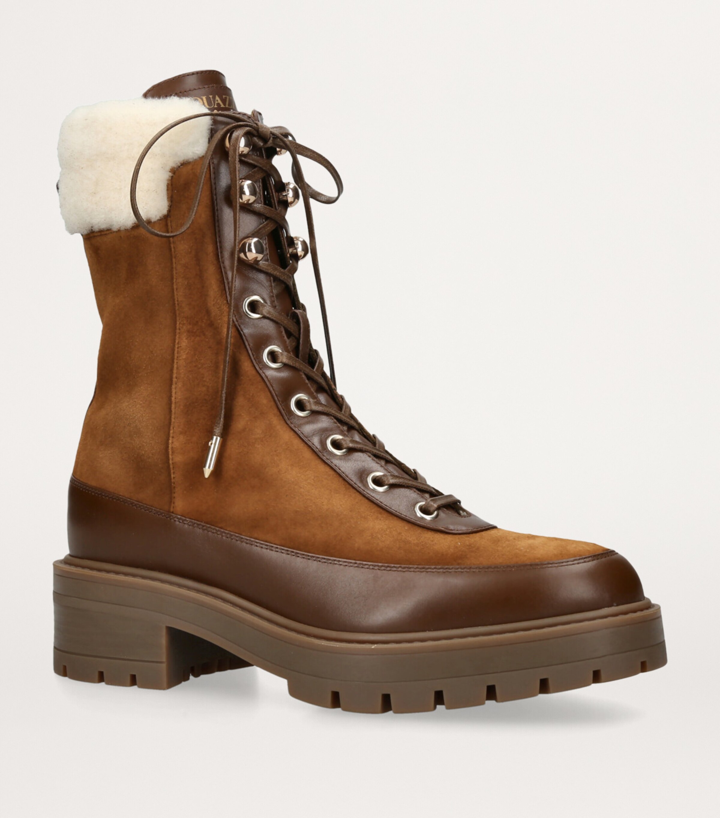 Aquazzura Womens Suede Very Cortina Ankle Boots Mid Brown Image 3