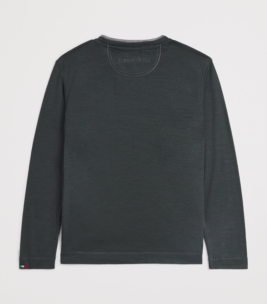 Virgin Wool Logo T-Shirt (4-16 Years) V016 Image 2