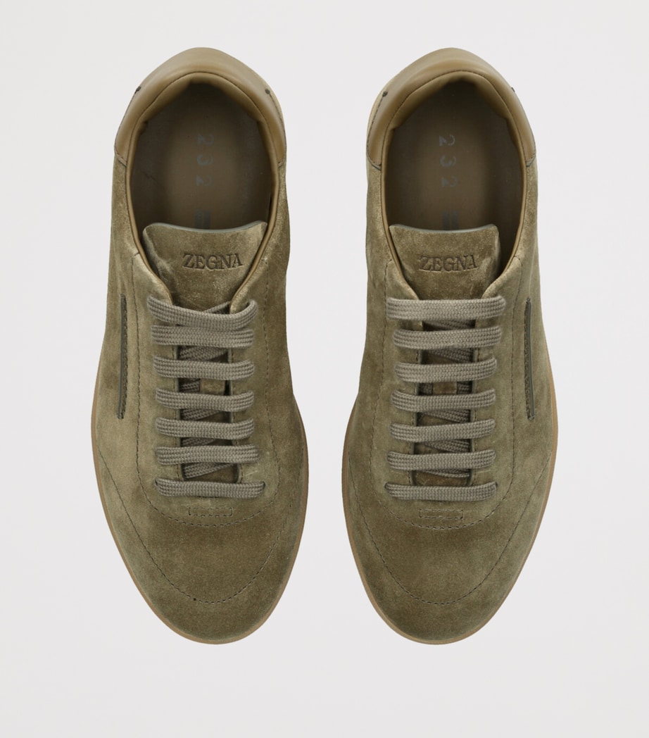 Zegna Suede 232 Sneakers Mid Green Image 4