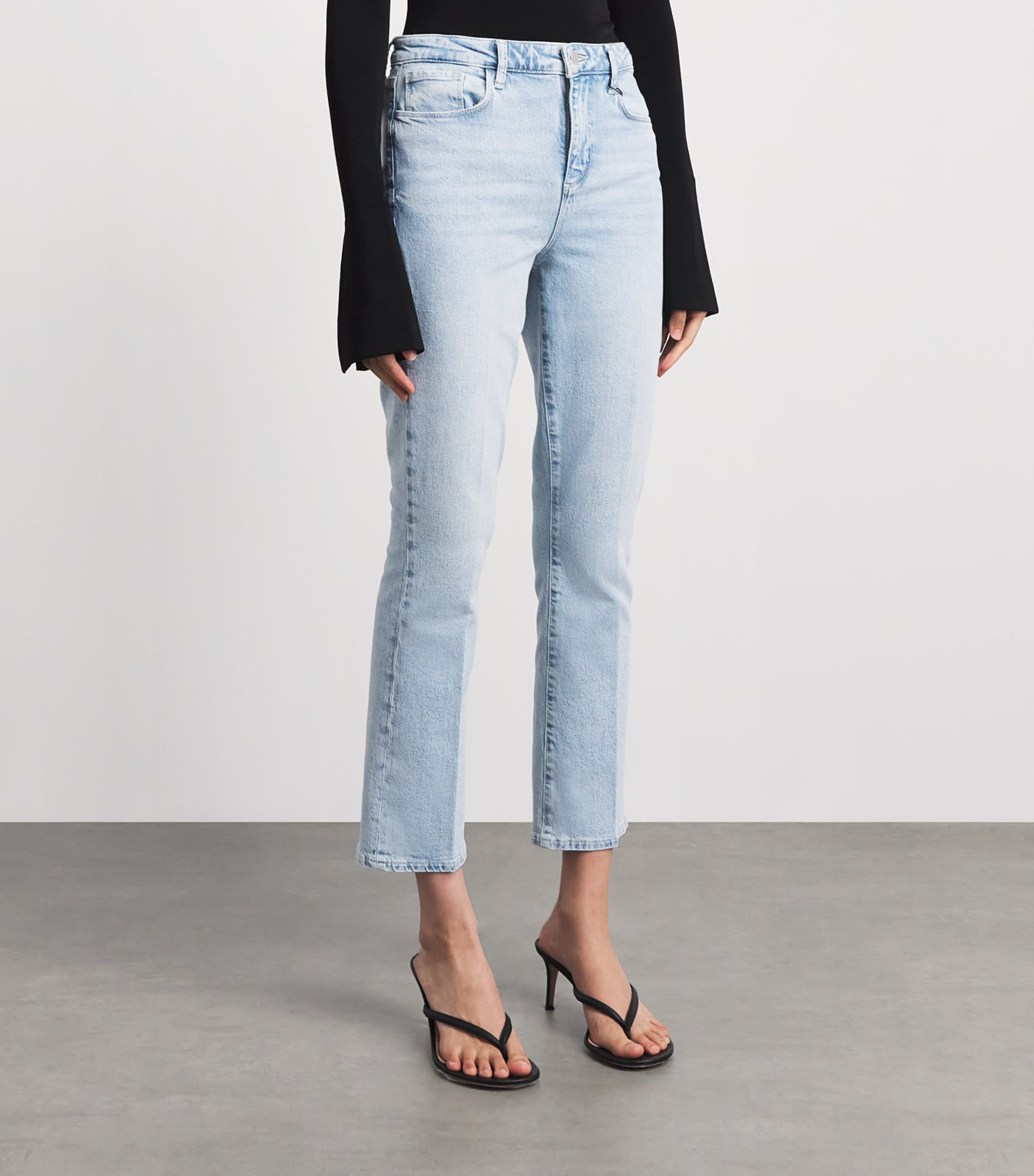 L'Agence Womens Tati Cropped Micro Bootcut Jeans Cabo Cabo Image 4
