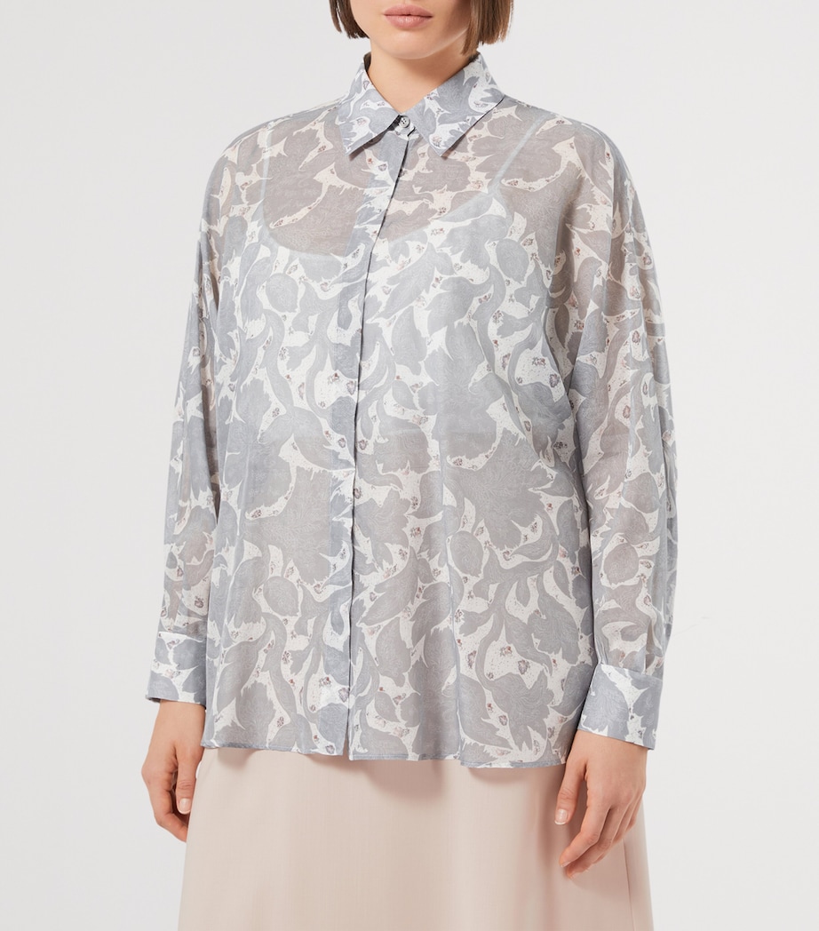 Cotton-Silk Voile Spider Shirt WHITE Image 2