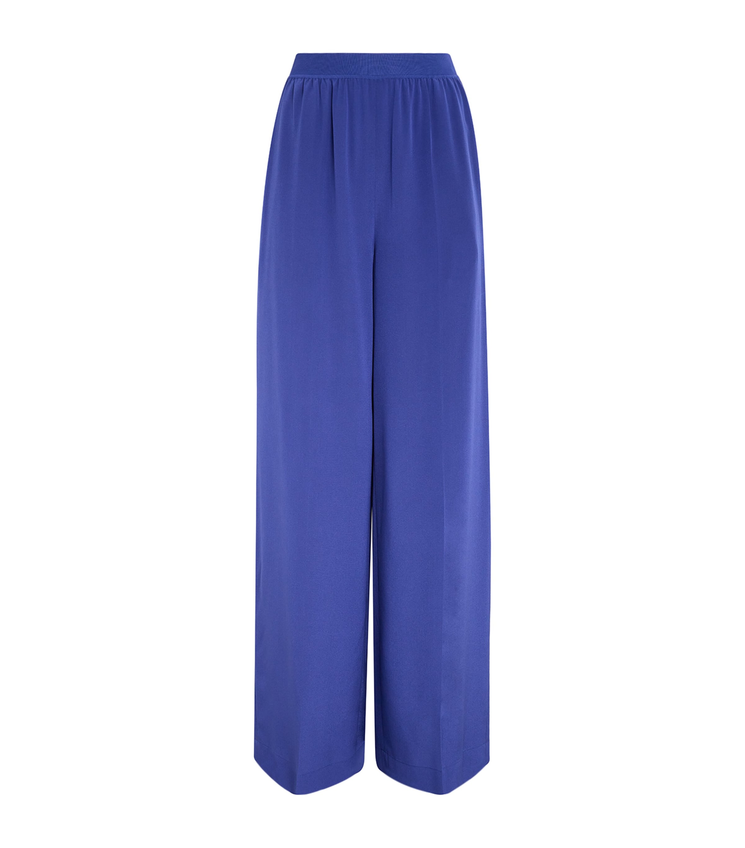 Joseph Silk Hulin Wide-leg Trousers In Blue