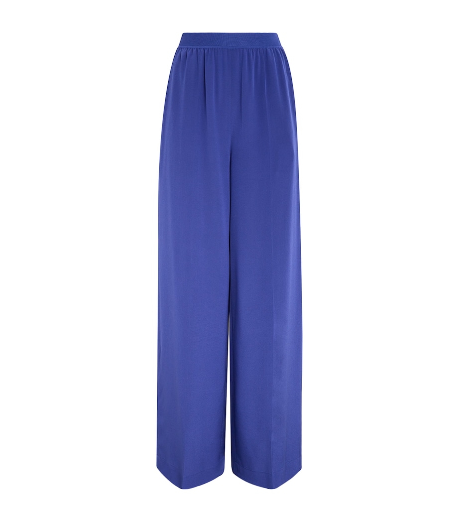 Silk Hulin Wide-Leg Trousers COBALT Image 1