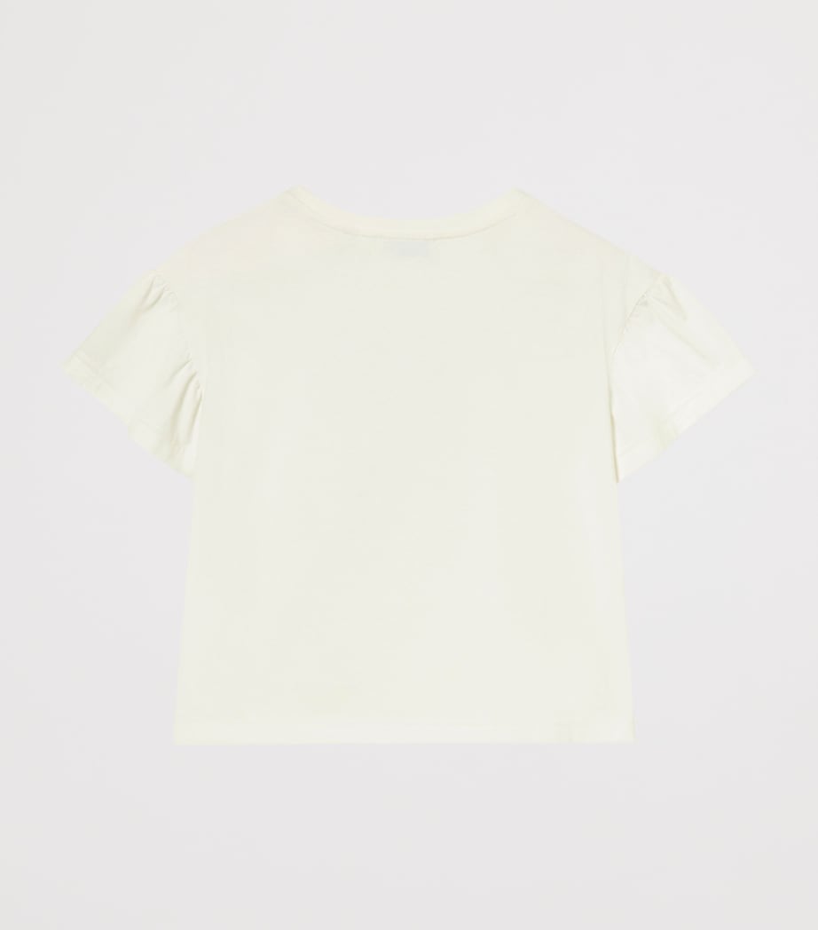 Burberry Kids Cotton Bow Appliqué T-Shirt (14 Years) Chalk White Image 2